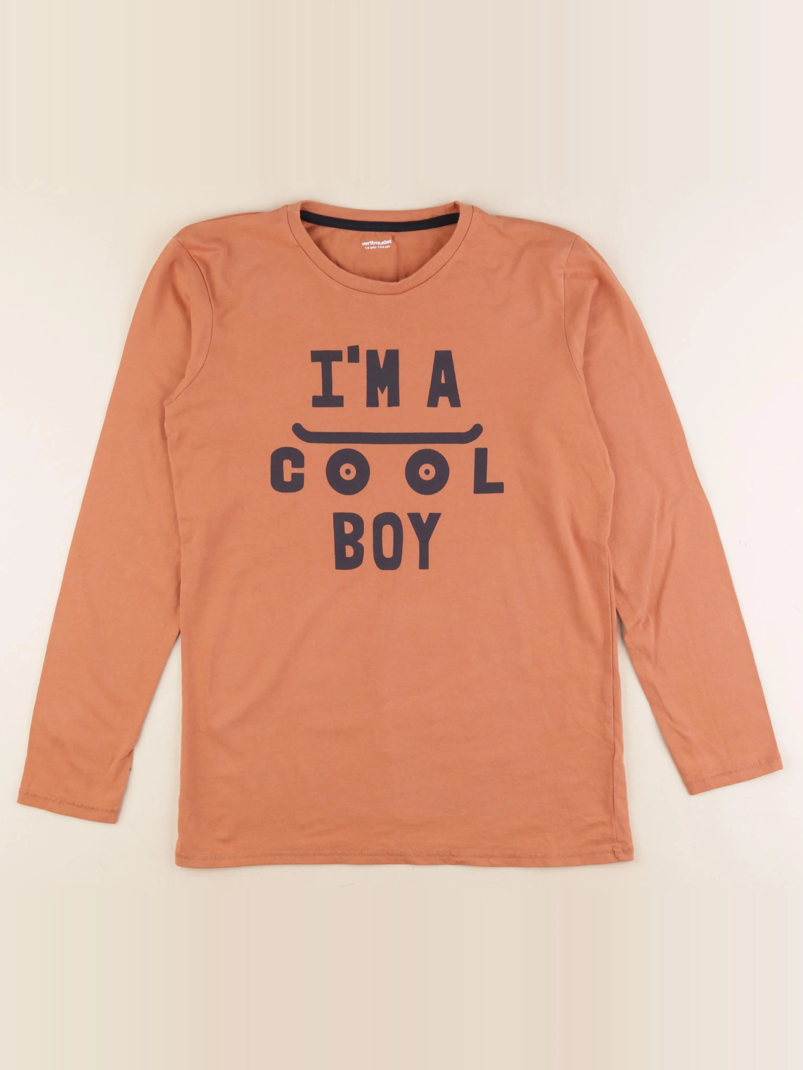 Vertbaudet - tee-shirt orange - 14 ans