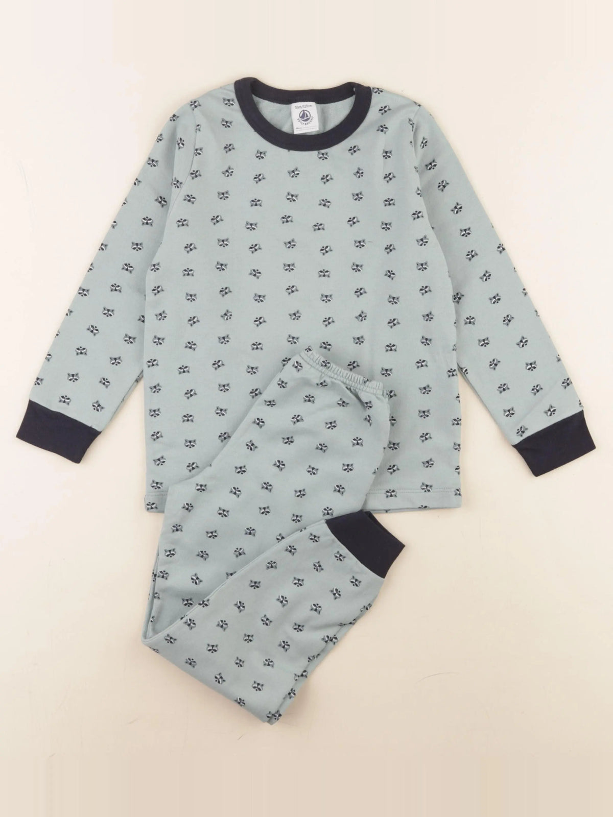 Petit Bateau - pyjama coton vert - 5 ans
