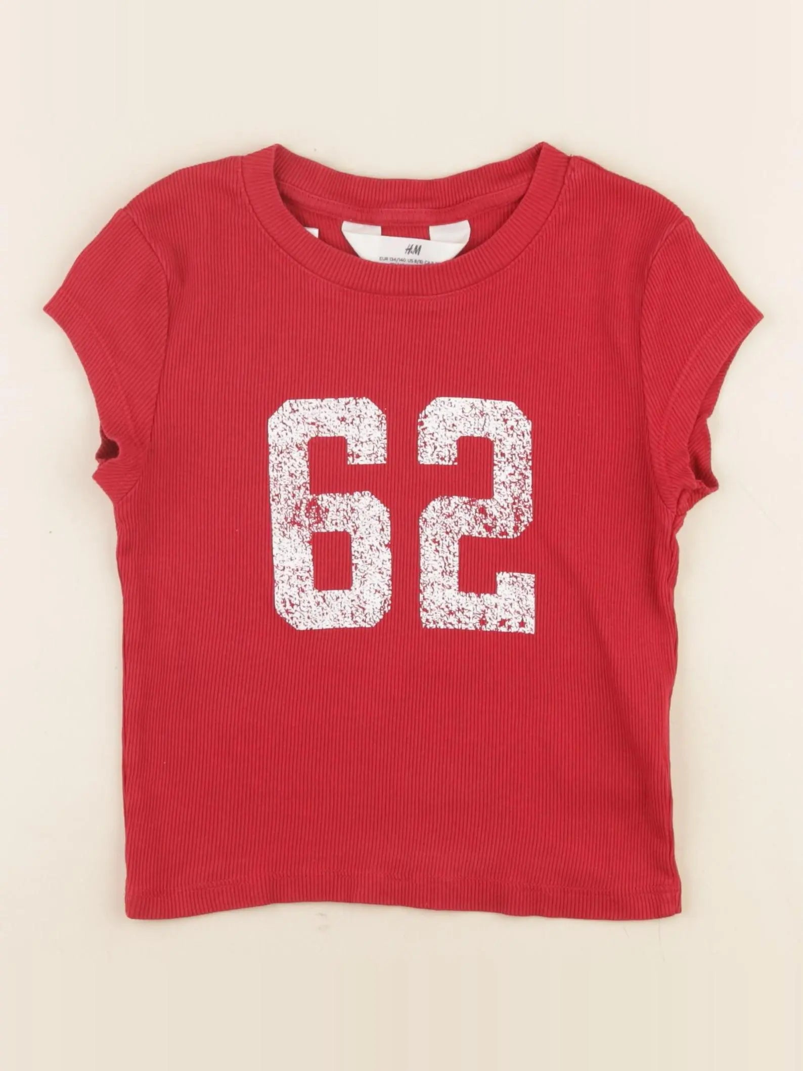 H&M - tee-shirt rouge - 8/10 ans