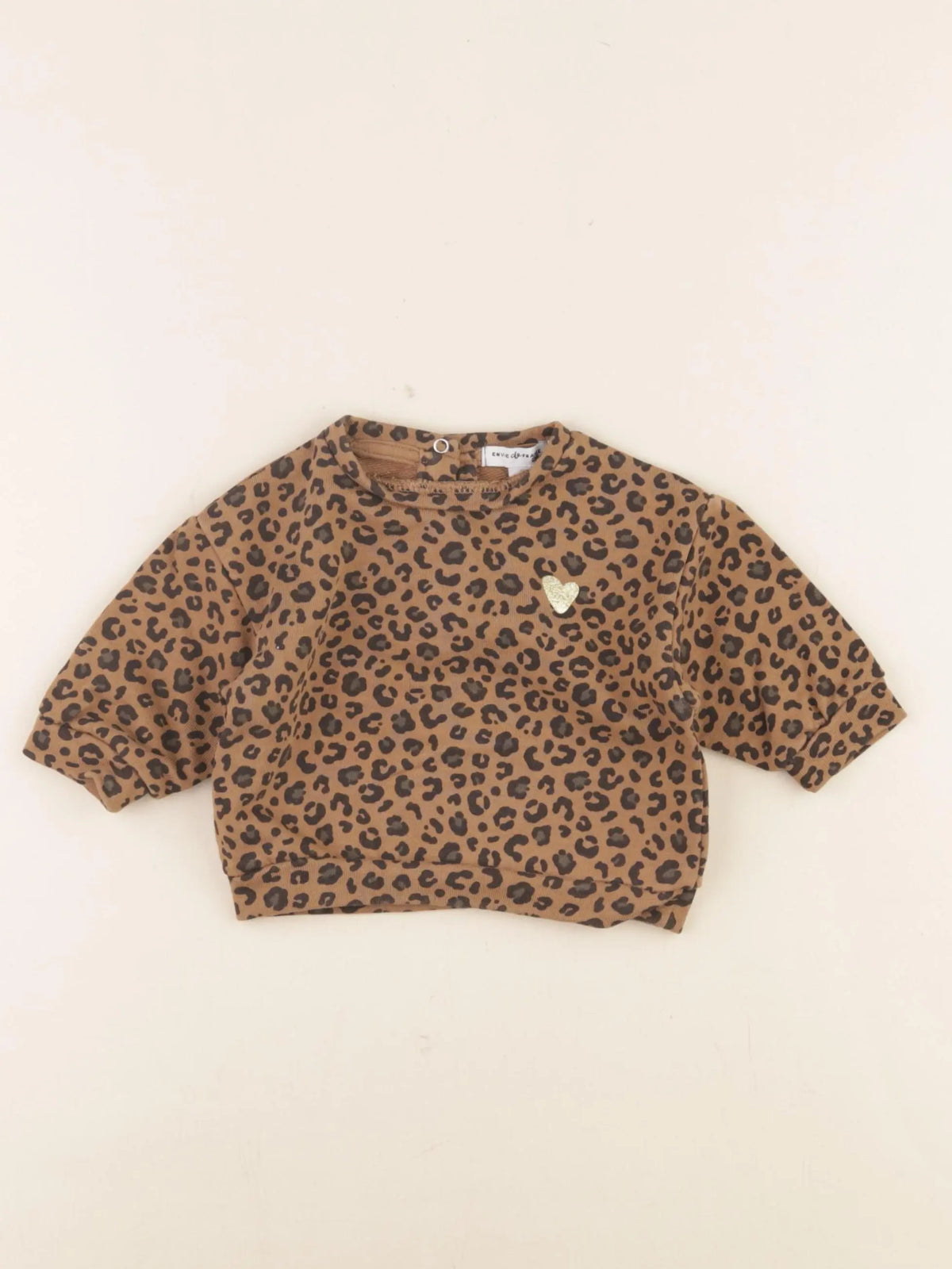 Vertbaudet - sweat marron - 3 mois