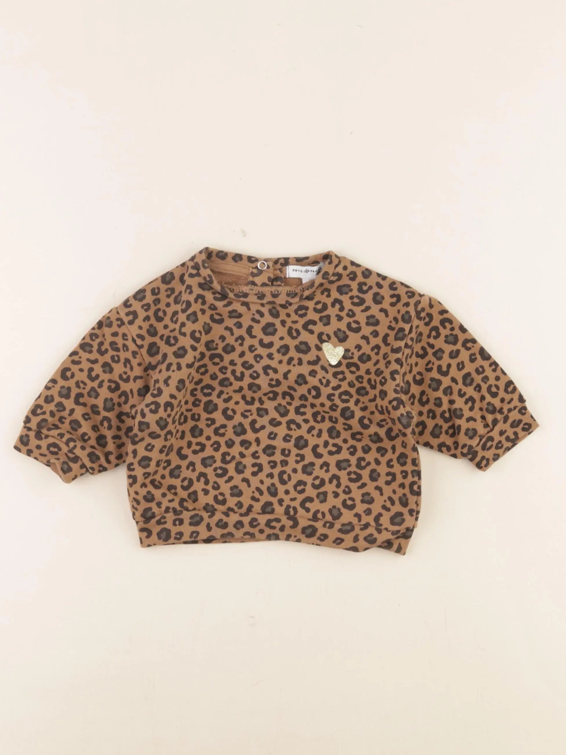 Vertbaudet - sweat marron - 3 mois