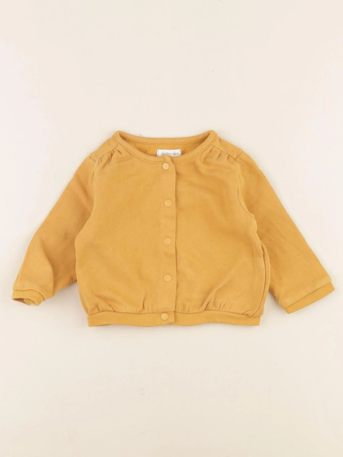 Vertbaudet - sweat jaune - 6 mois