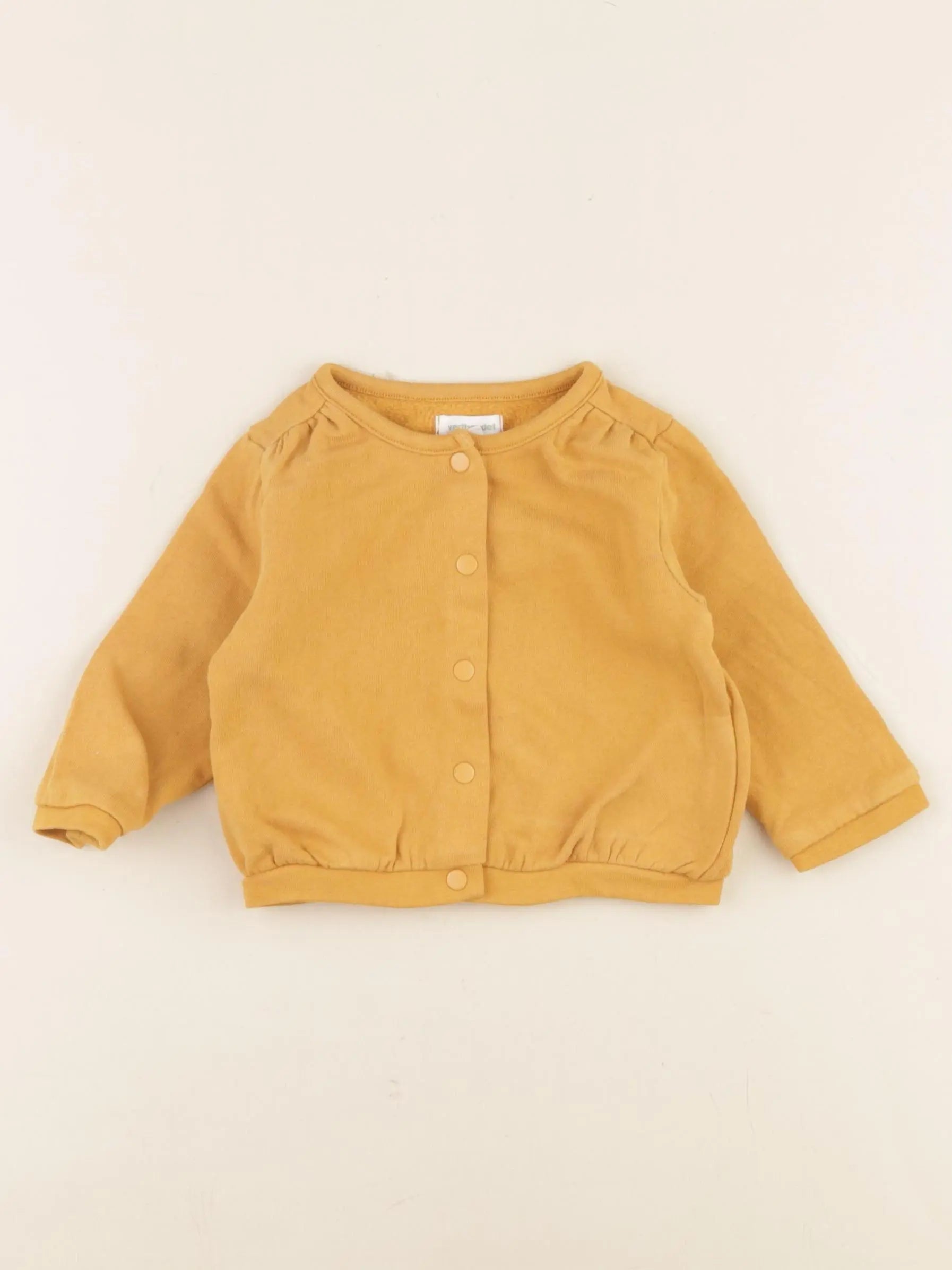 Vertbaudet - sweat jaune - 6 mois