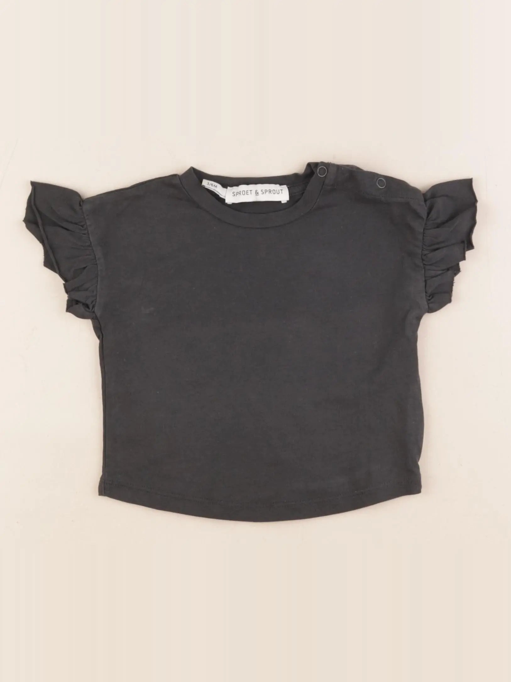 Sproet & Sprout - tee-shirt noir - 3/6 mois