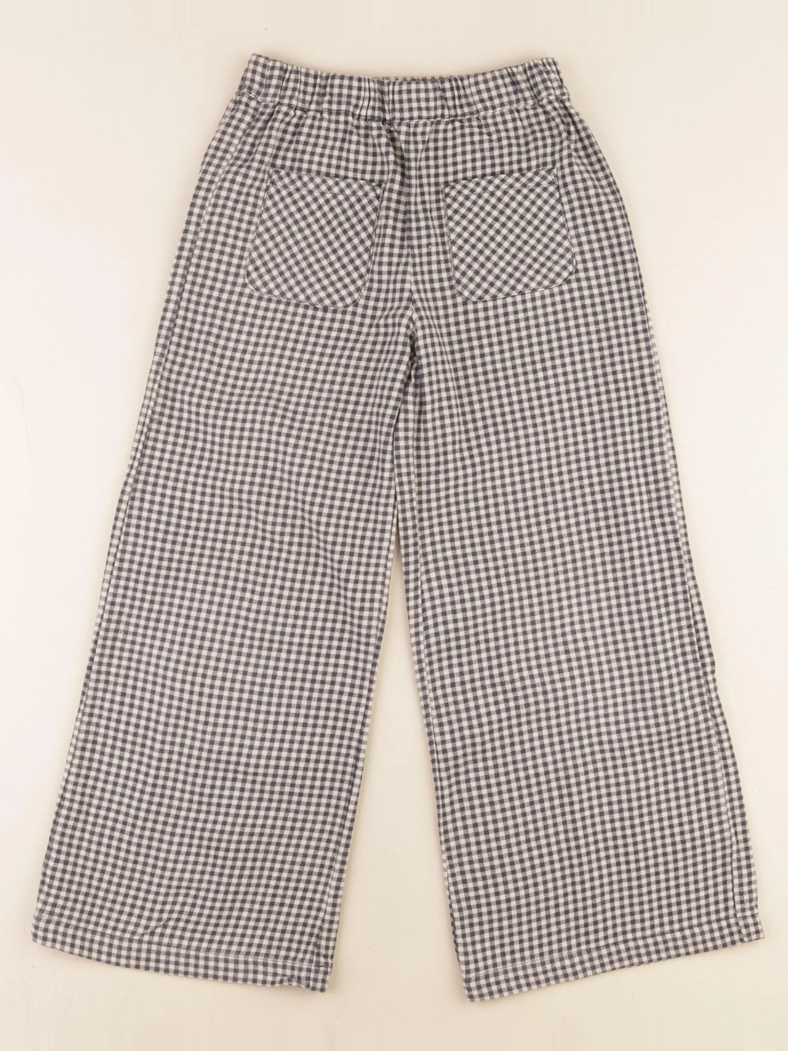 Vertbaudet - pantalon gris, beige - 9 ans