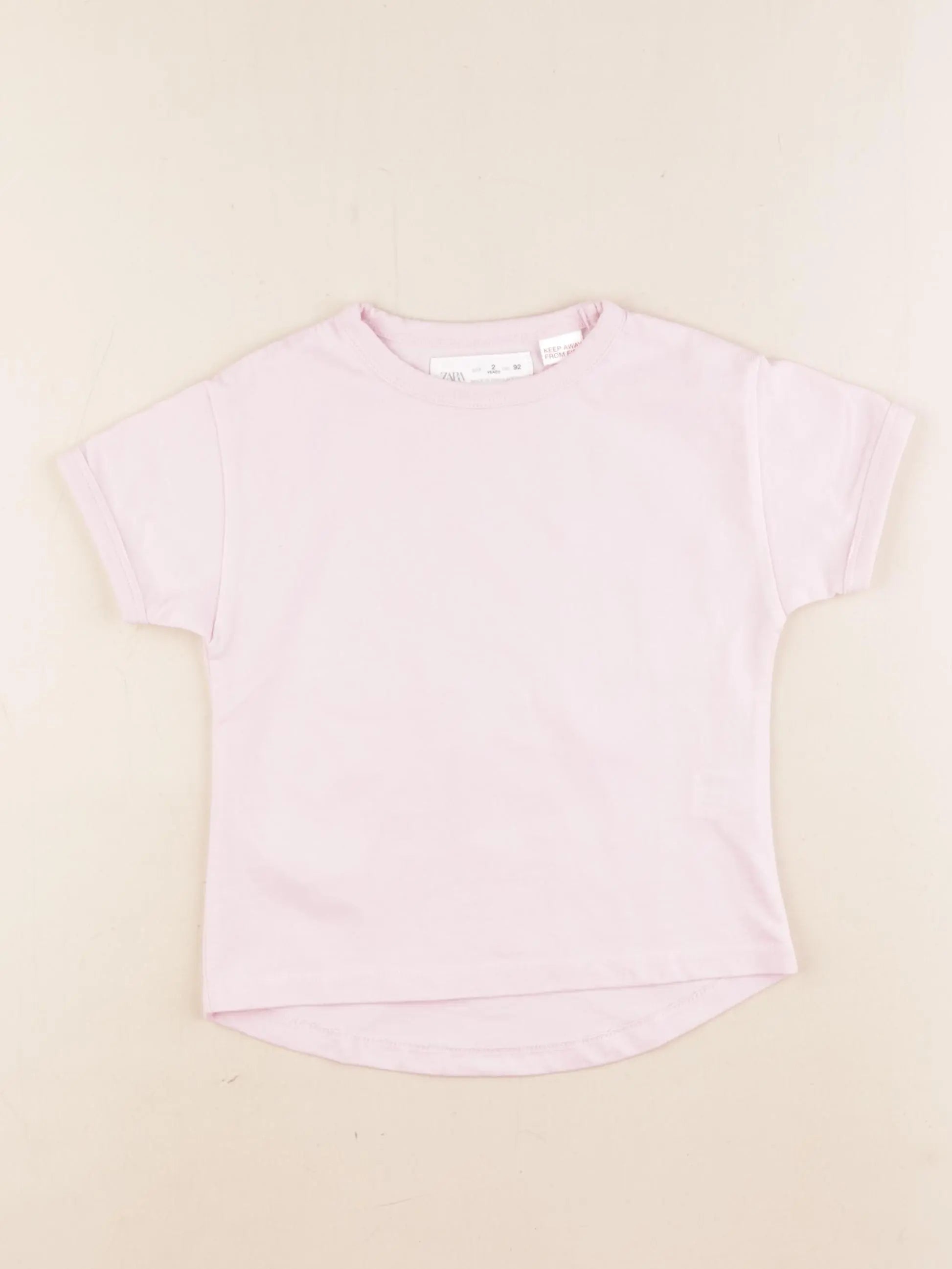 Zara - tee-shirt rose - 2 ans