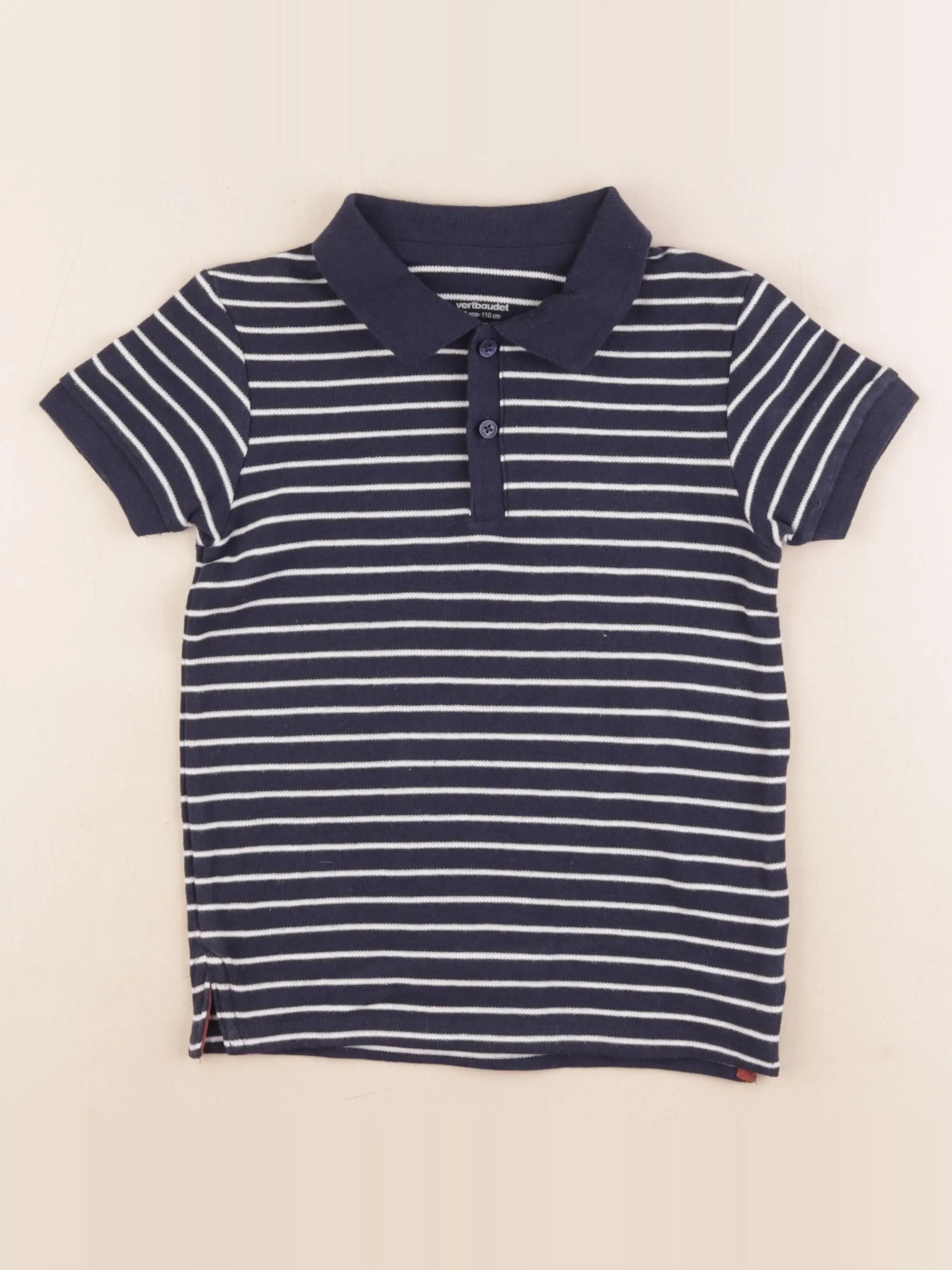 Vertbaudet - polo bleu - 5 ans