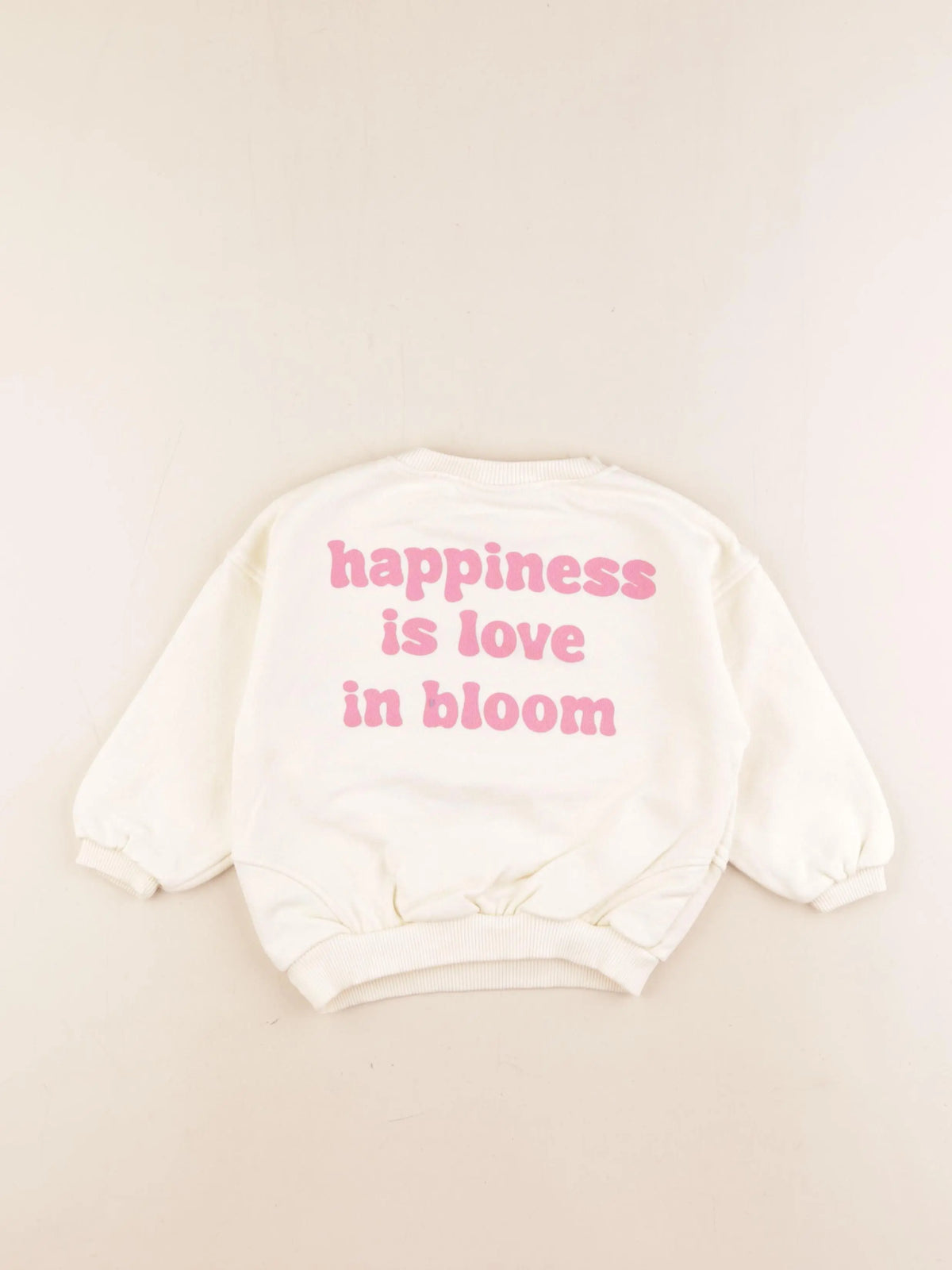 Zara - sweat imprimé au dos beige, rose - 2 ans