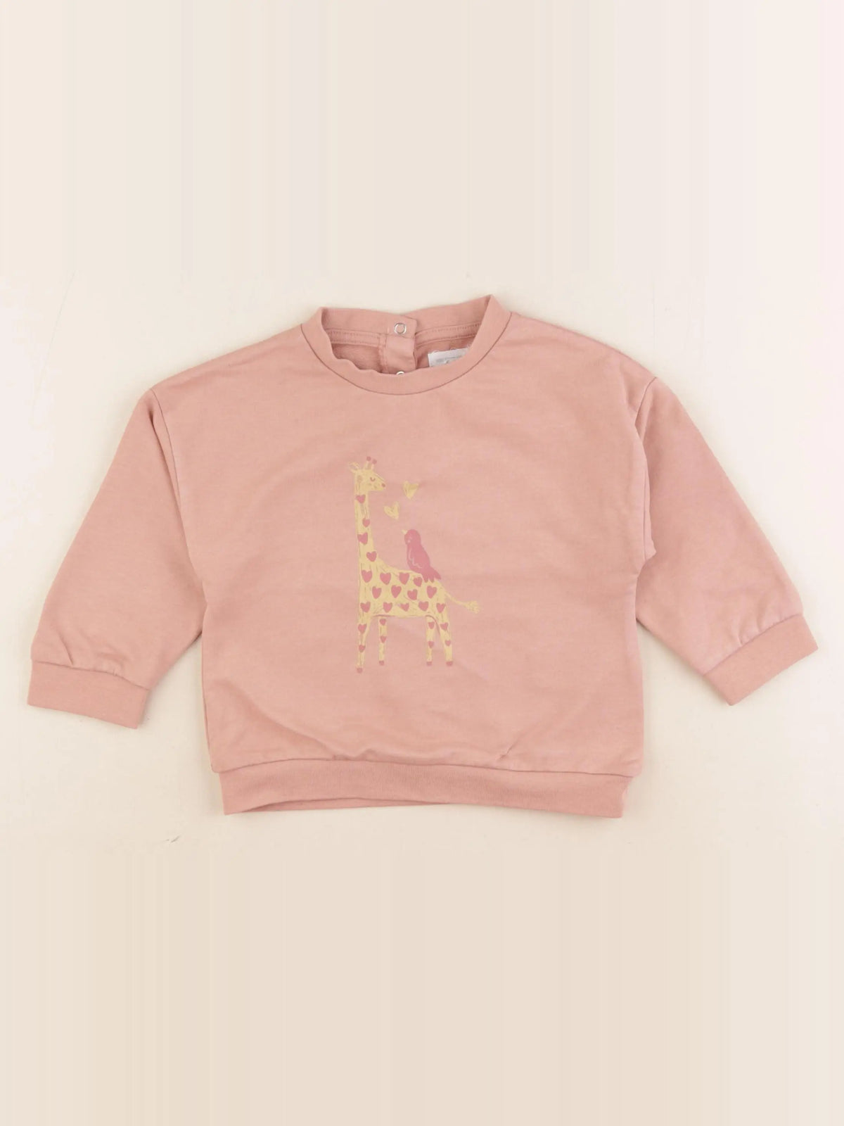 Vertbaudet - sweat rose - 18 mois