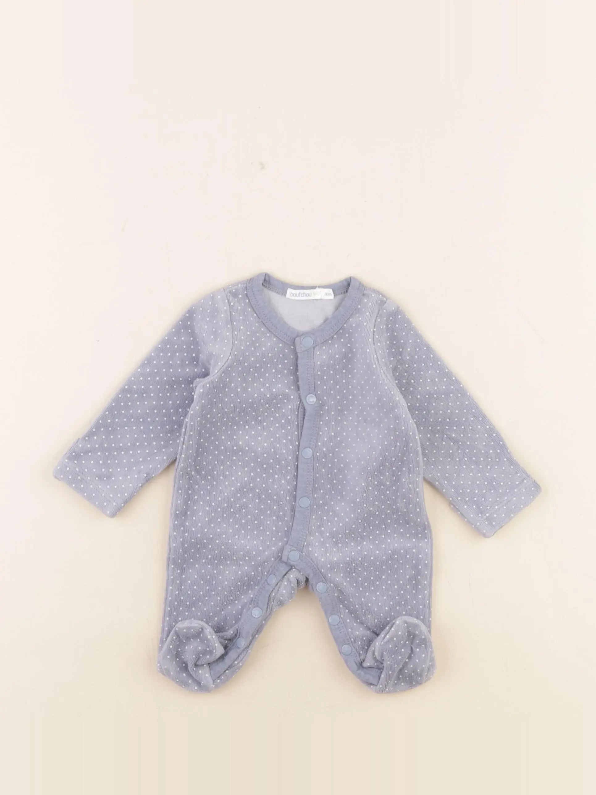 Boutchou - pyjama velours bleu - Prématuré