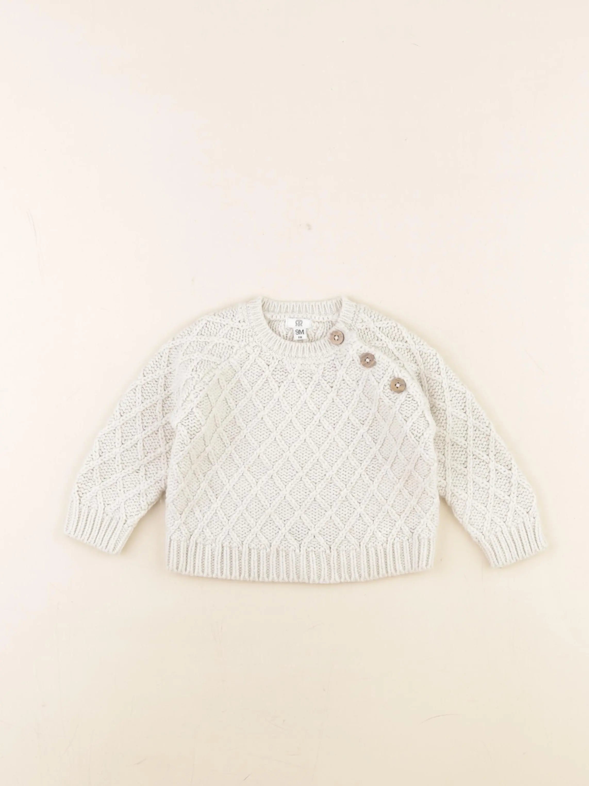 La Redoute - pull beige - 9 mois