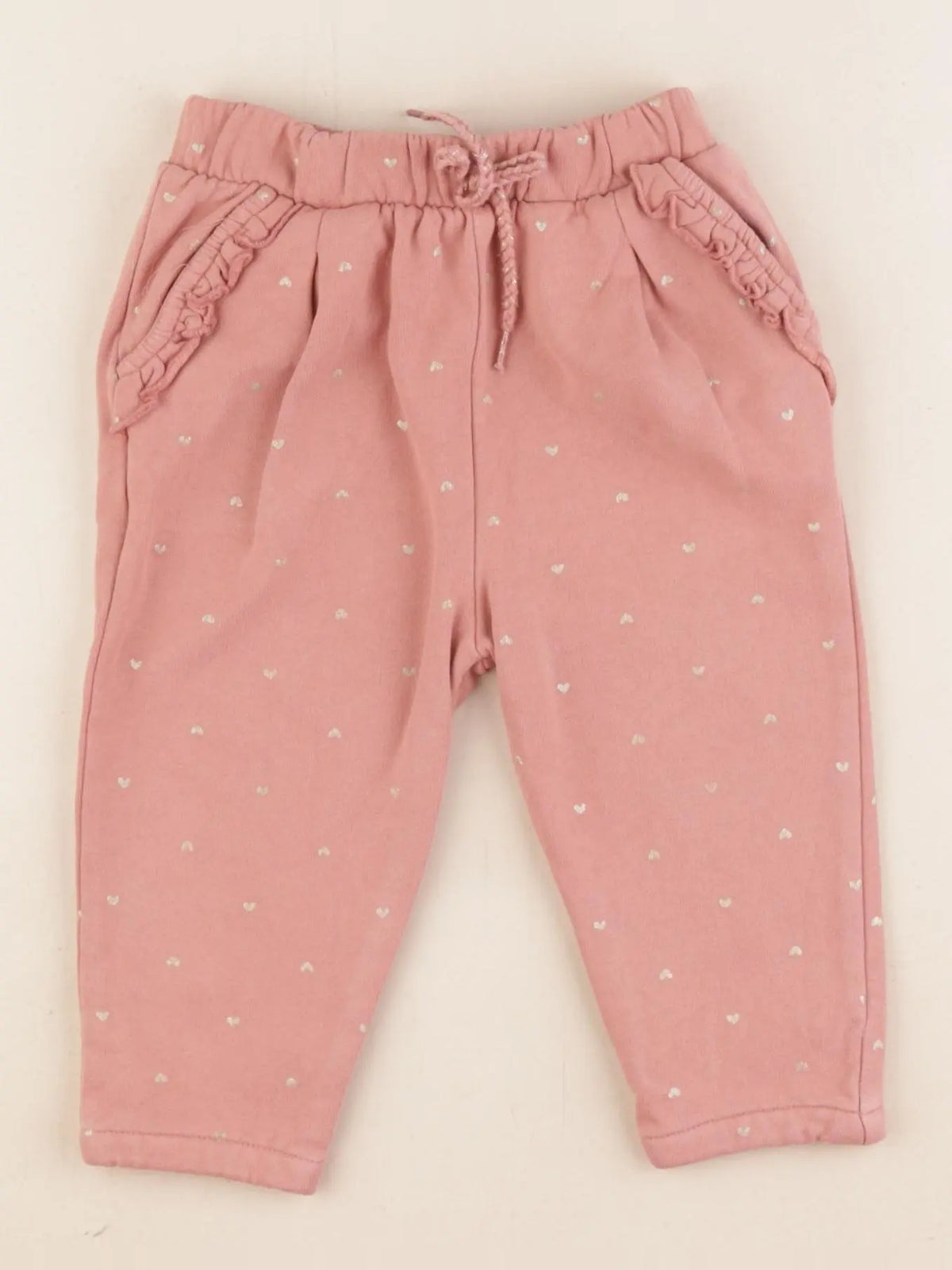Vertbaudet - pantalon rose, or - 18 mois