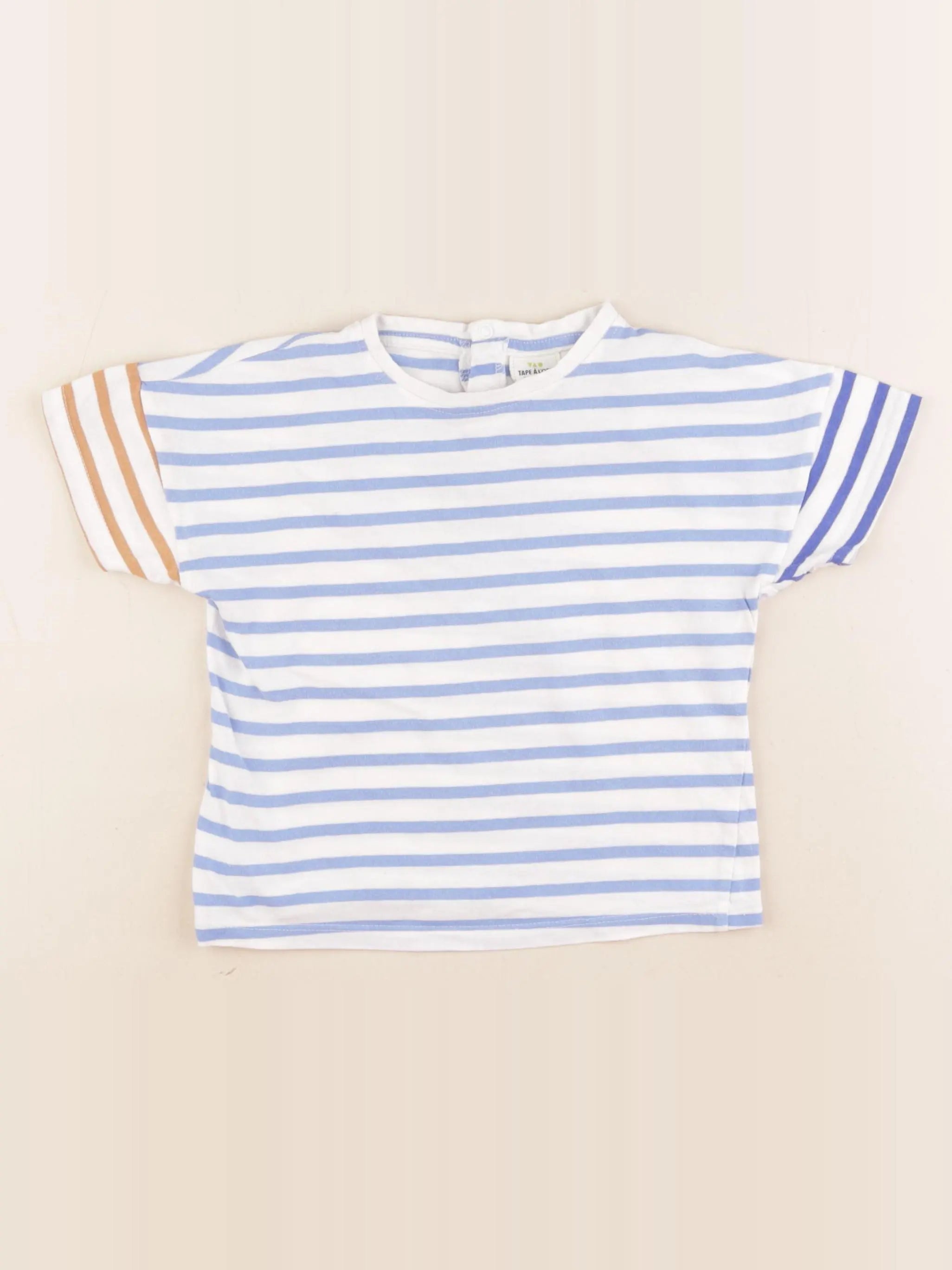Tape à l'oeil - tee-shirt bleu, blanc - 36 mois