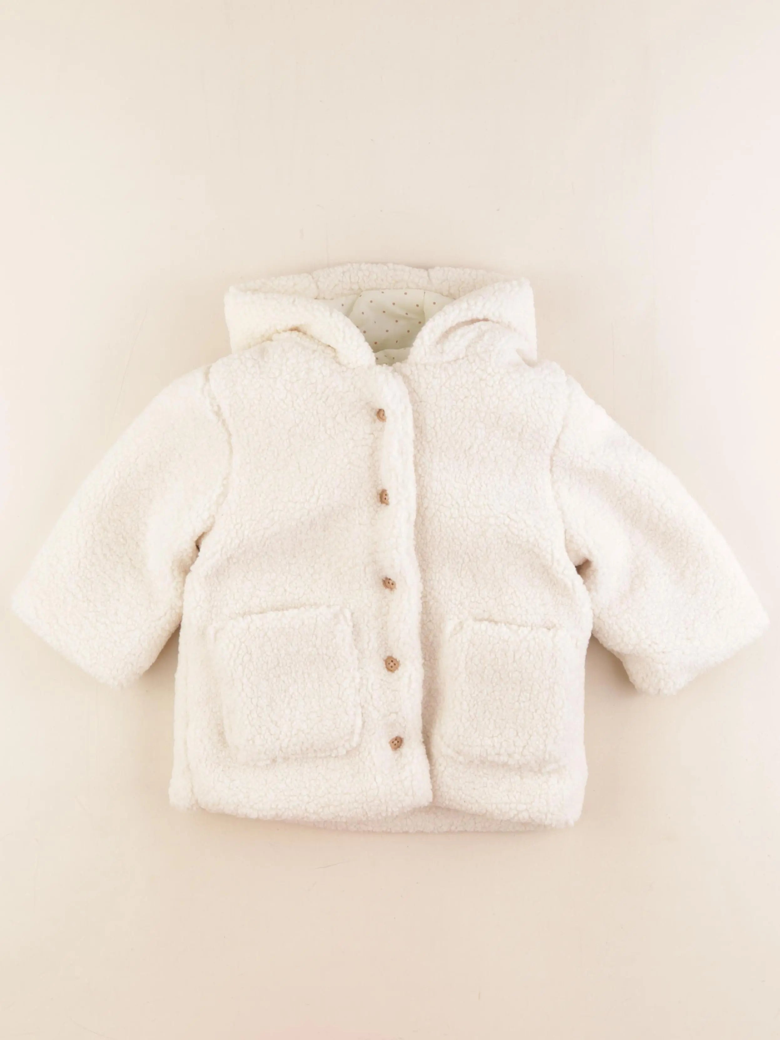 Vertbaudet - manteau blanc - 2 ans