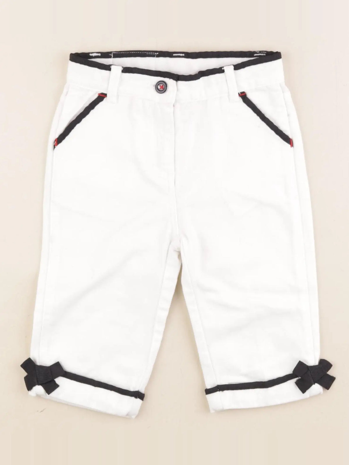 Jacadi - pantalon blanc - 12 mois