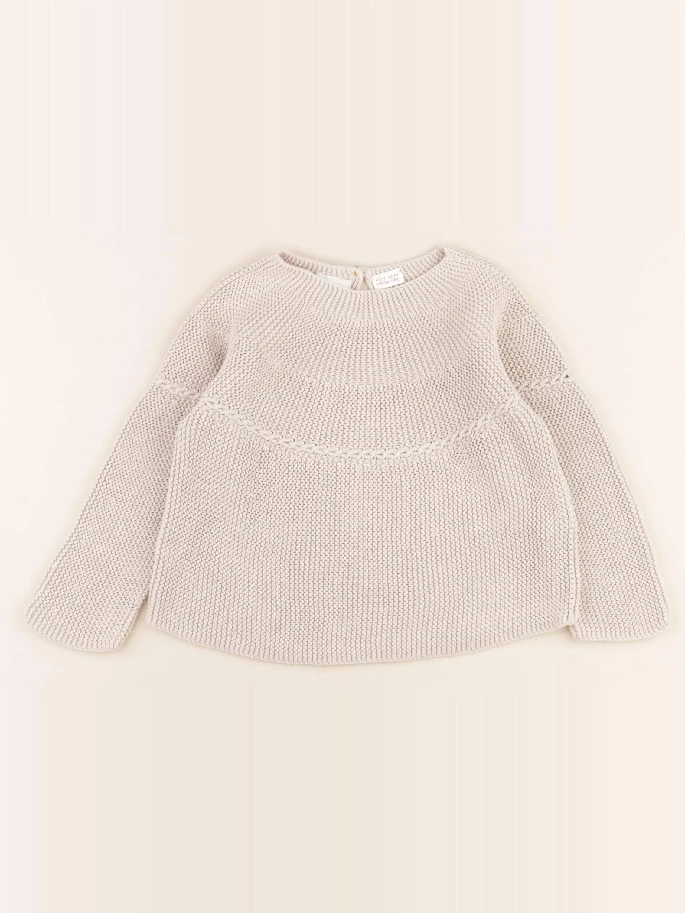 Zara - pull beige - 18/24 mois