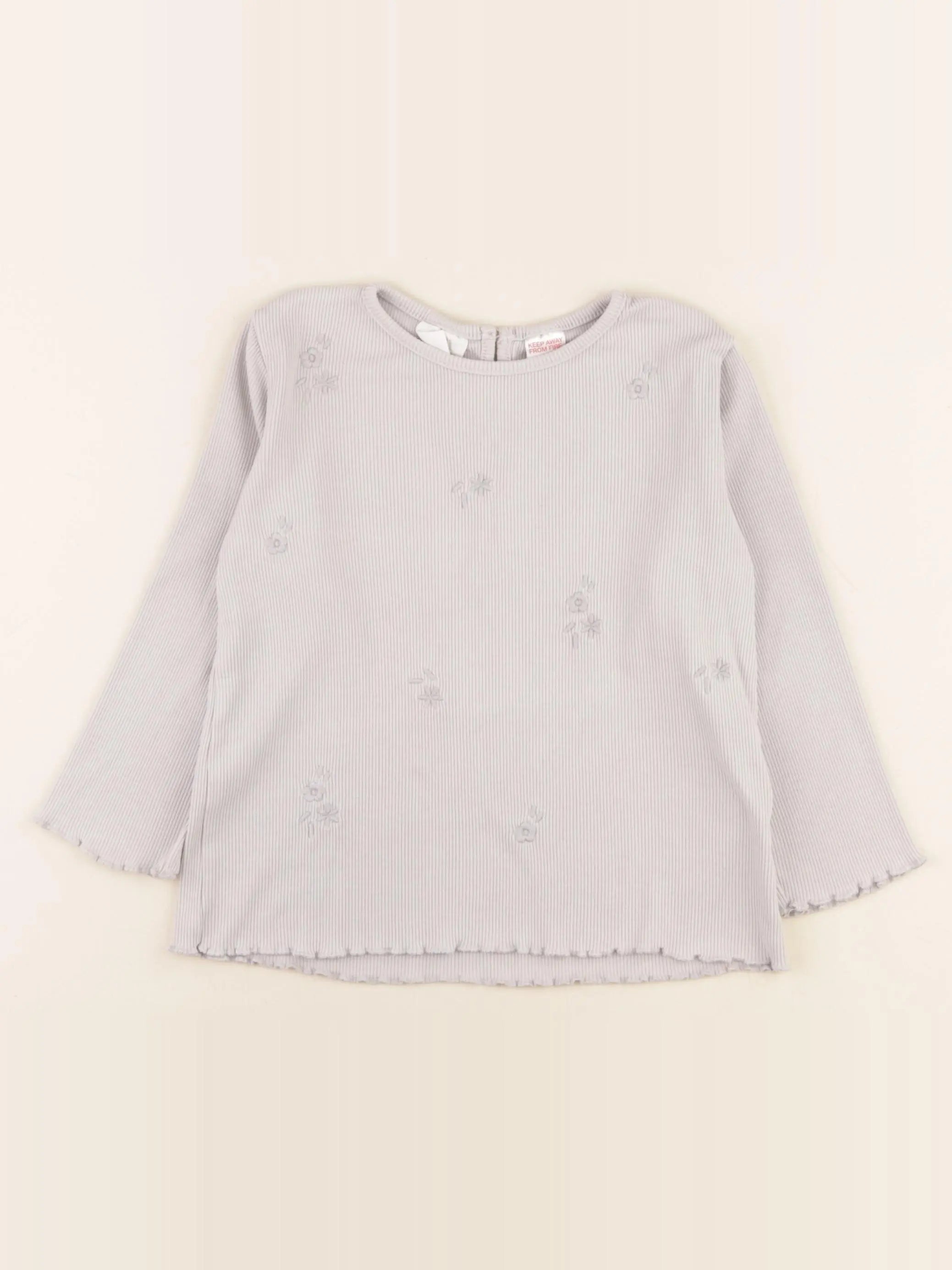 Zara - tee-shirt gris - 3/4 ans