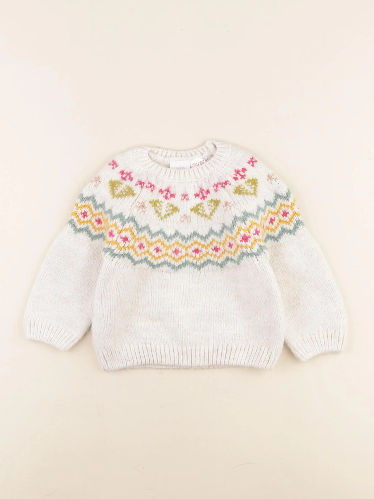 Zara - pull blanc - 18/24 mois