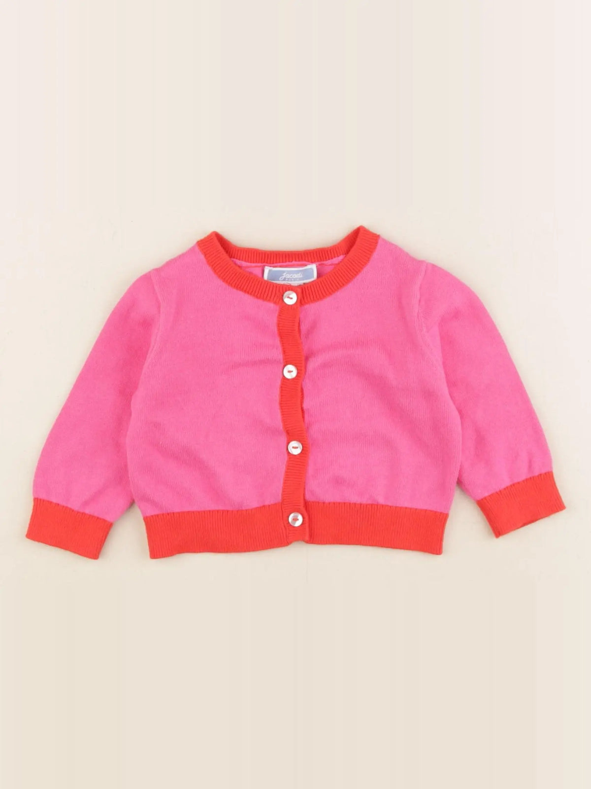 Jacadi - gilet rose - 6 mois