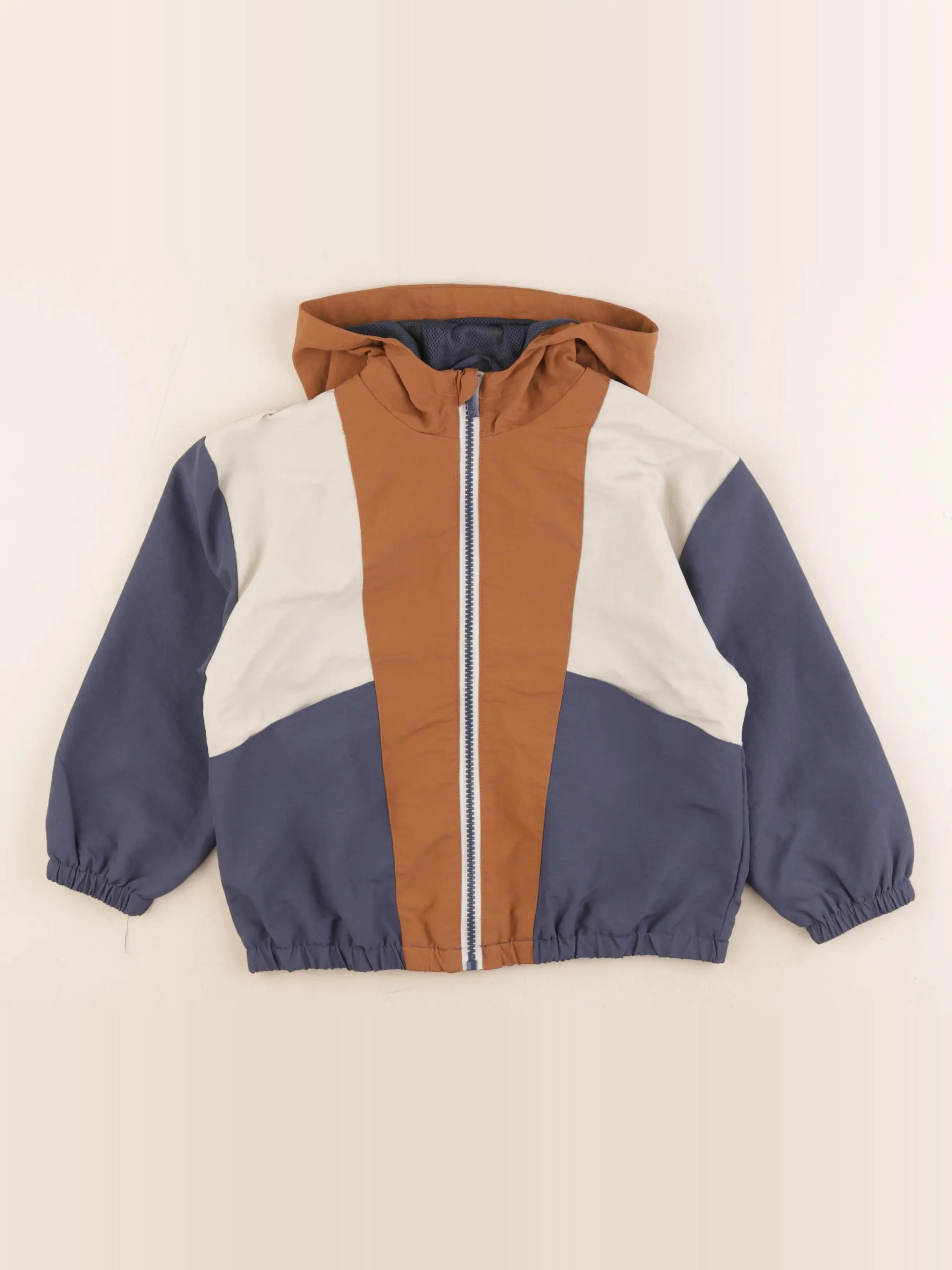 Vertbaudet - coupe-vent marron, bleu - 5 ans
