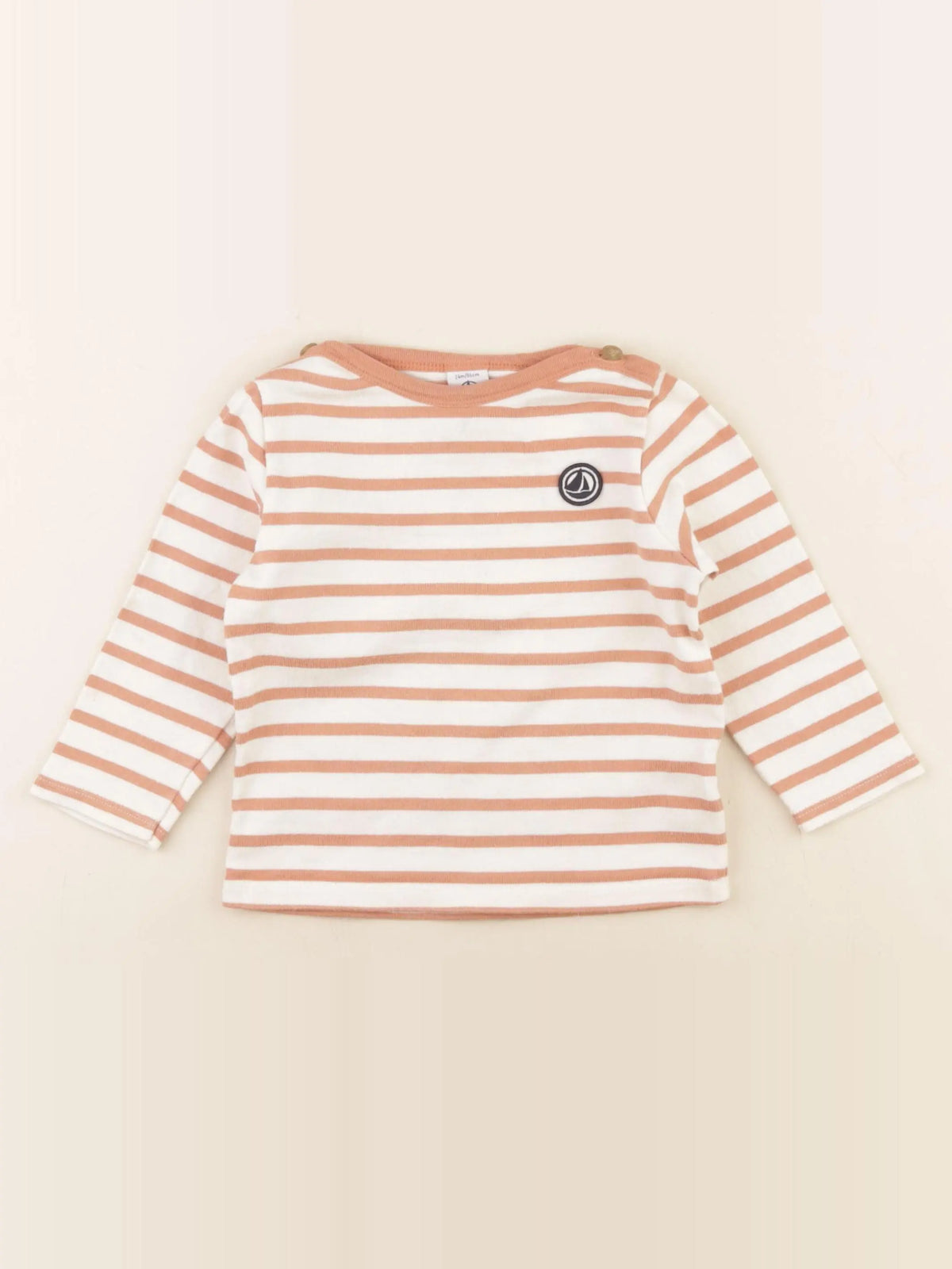 Petit Bateau - tee-shirt beige, marron - 24 mois
