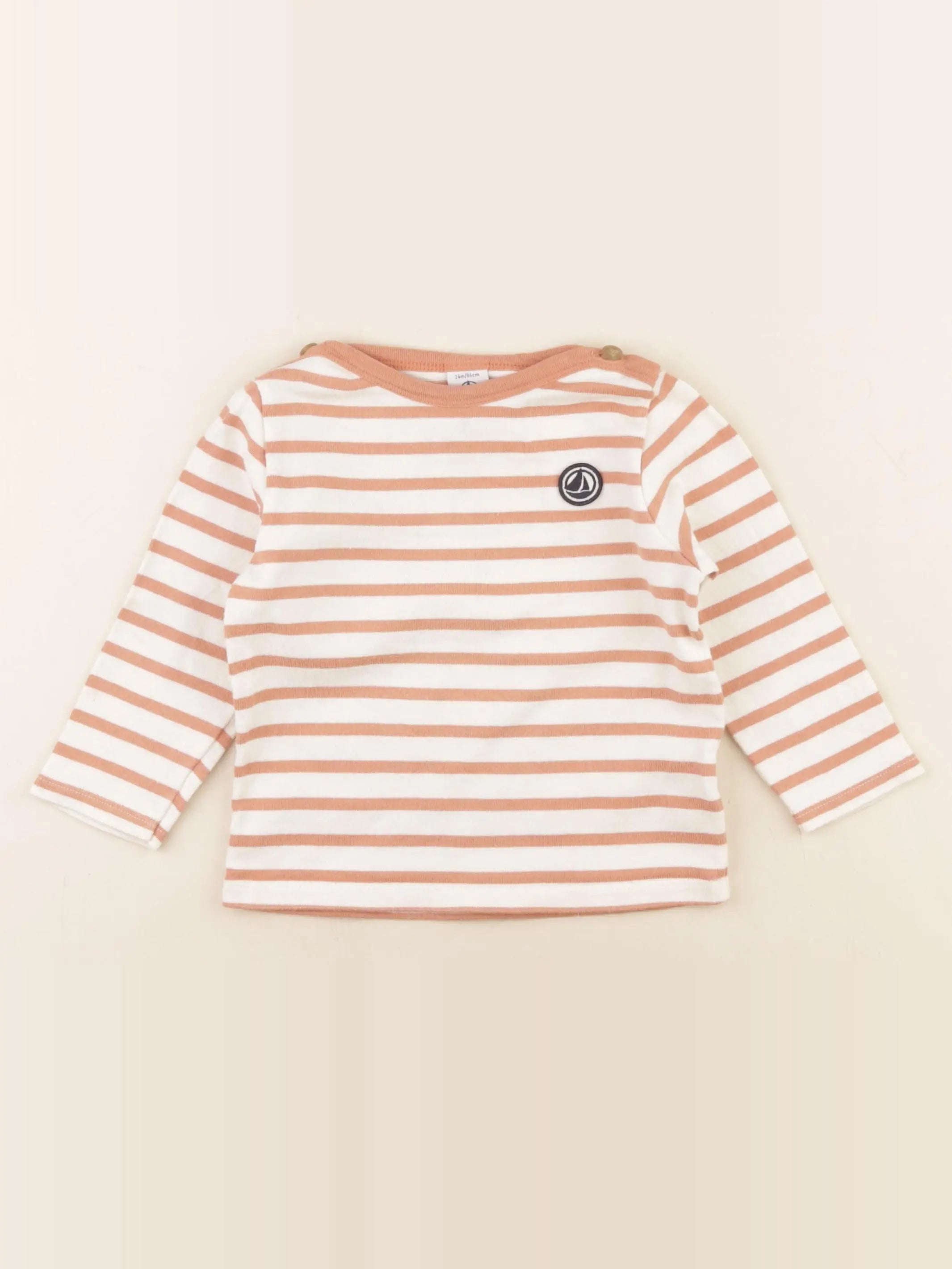 Petit Bateau - tee-shirt beige, marron - 24 mois