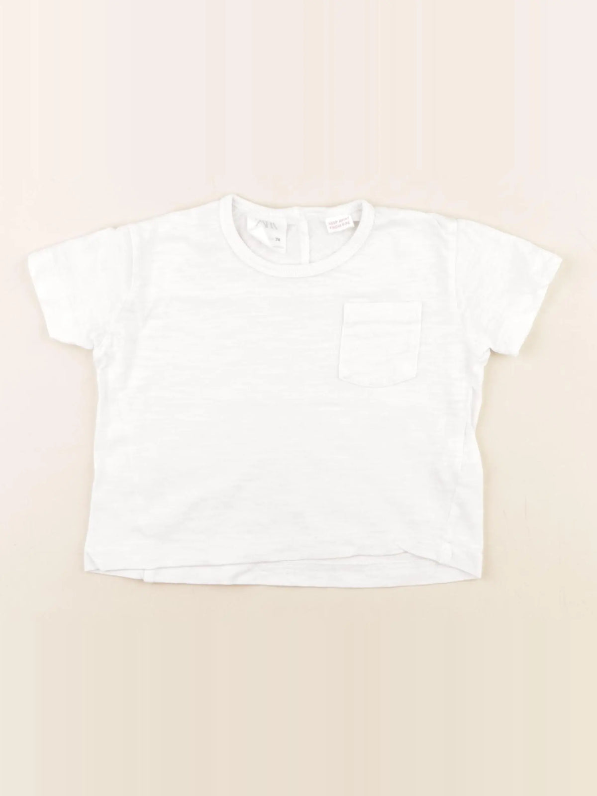 Zara - tee-shirt blanc - 6/9 mois