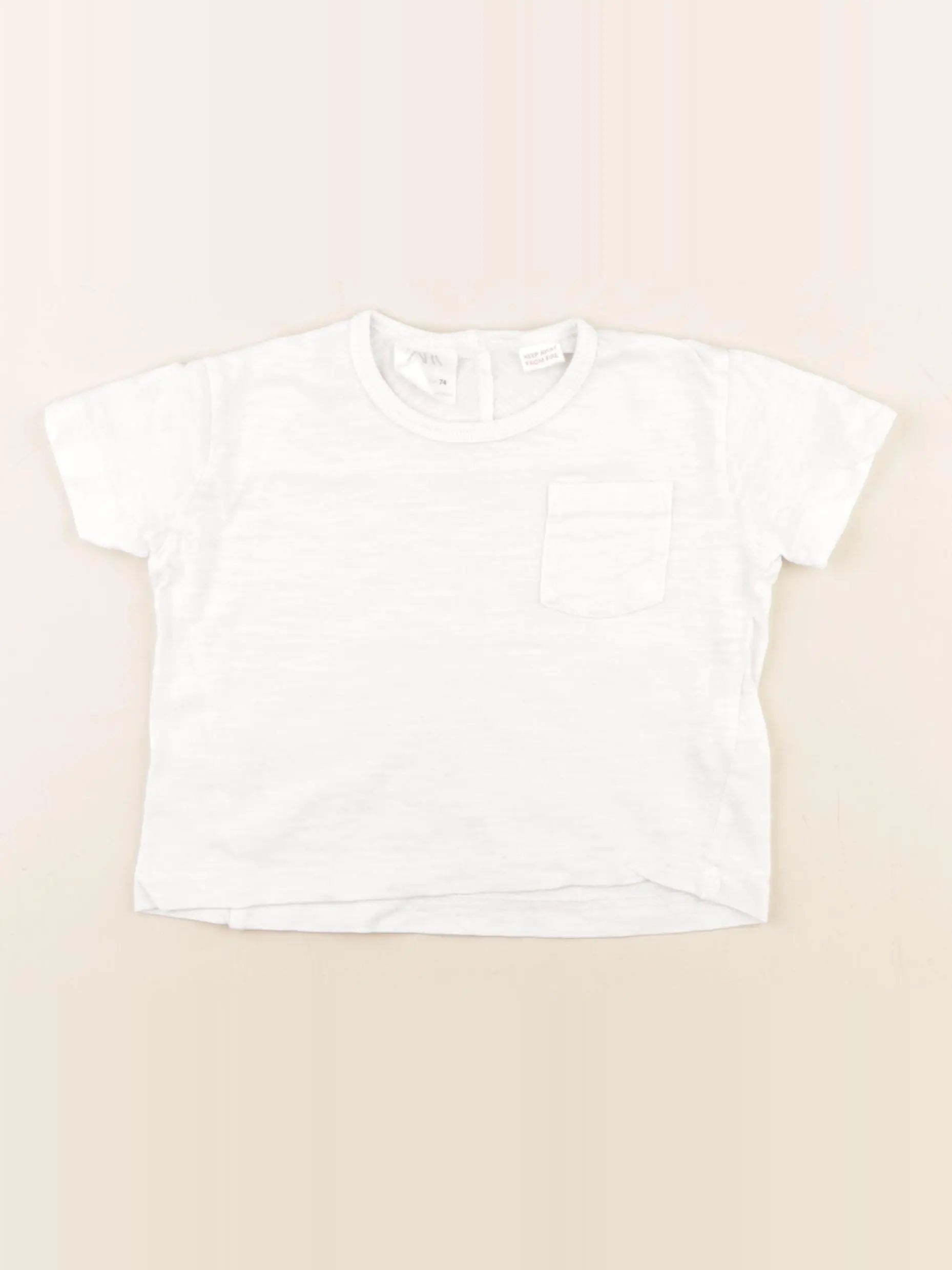 Zara - tee-shirt blanc - 6/9 mois