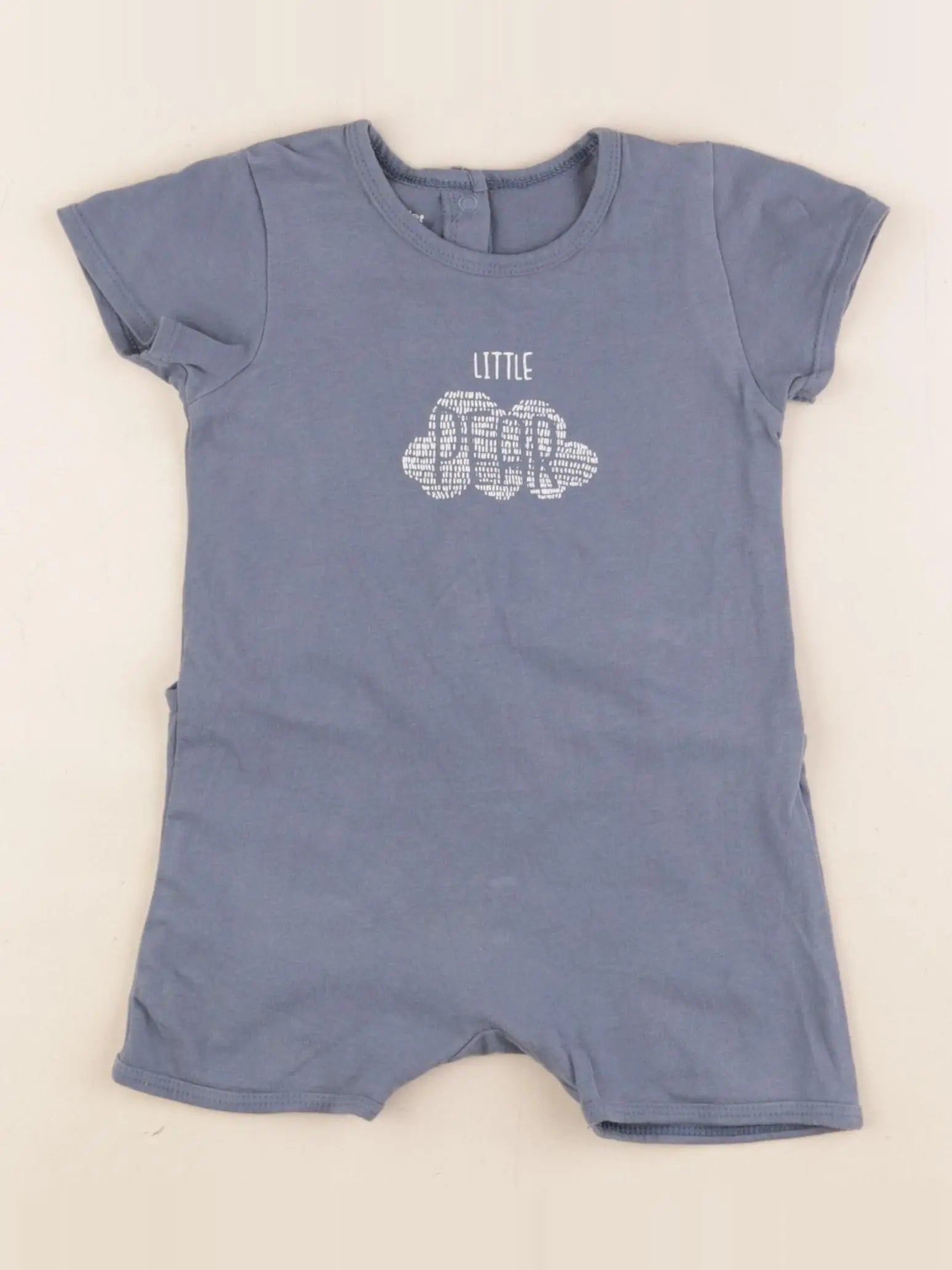 Vertbaudet - pyjama coton bleu - 12 mois