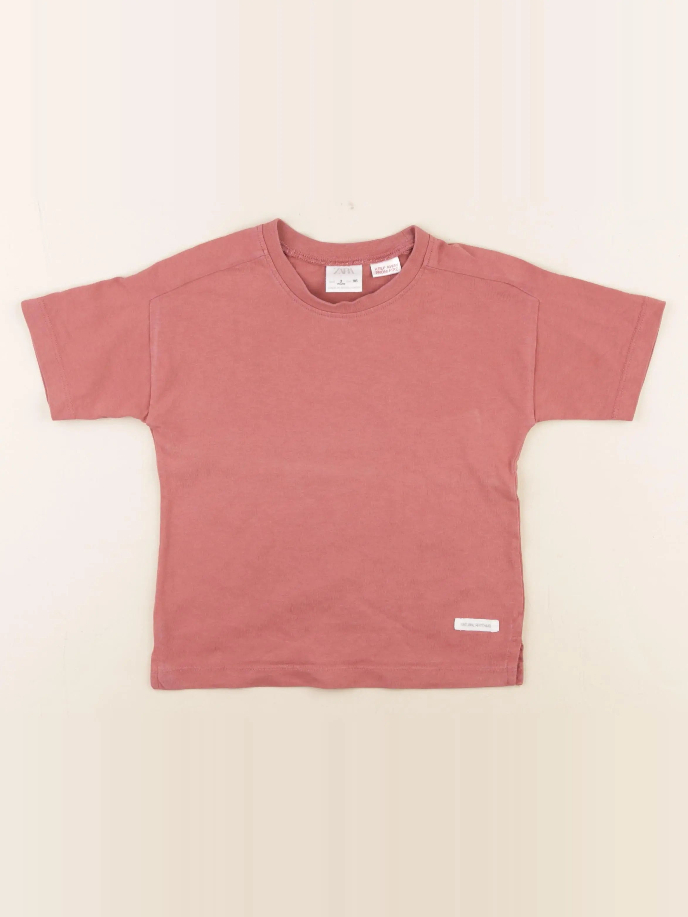 Zara - tee-shirt rose - 3 ans