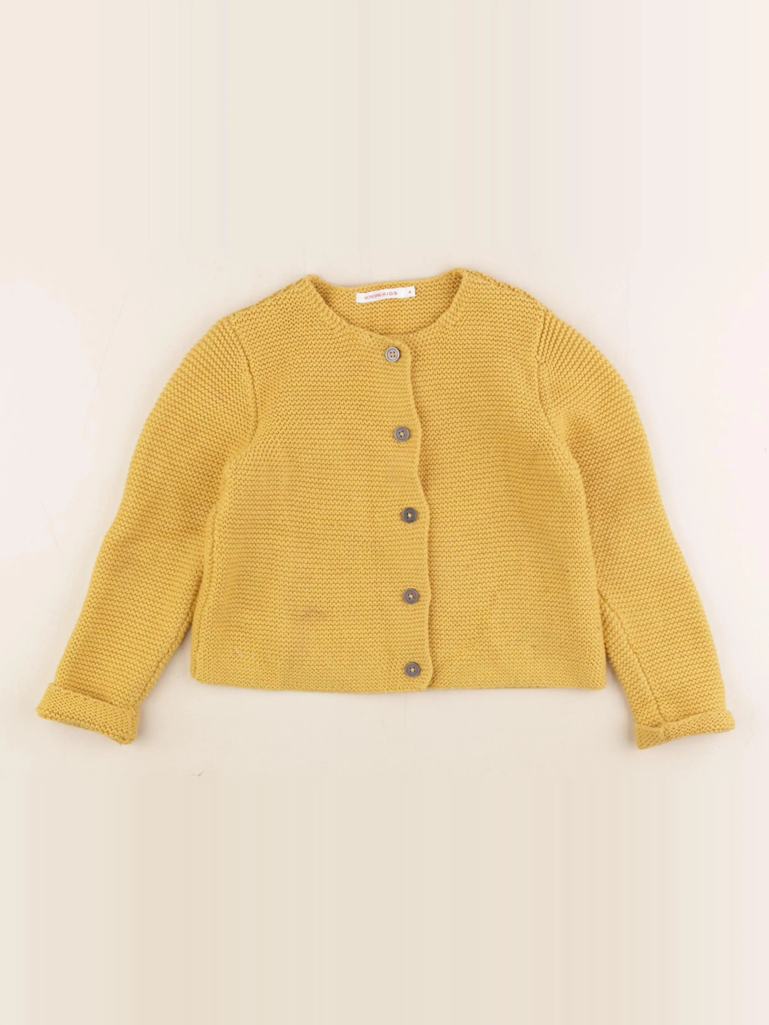 Monoprix - gilet jaune - 4 ans