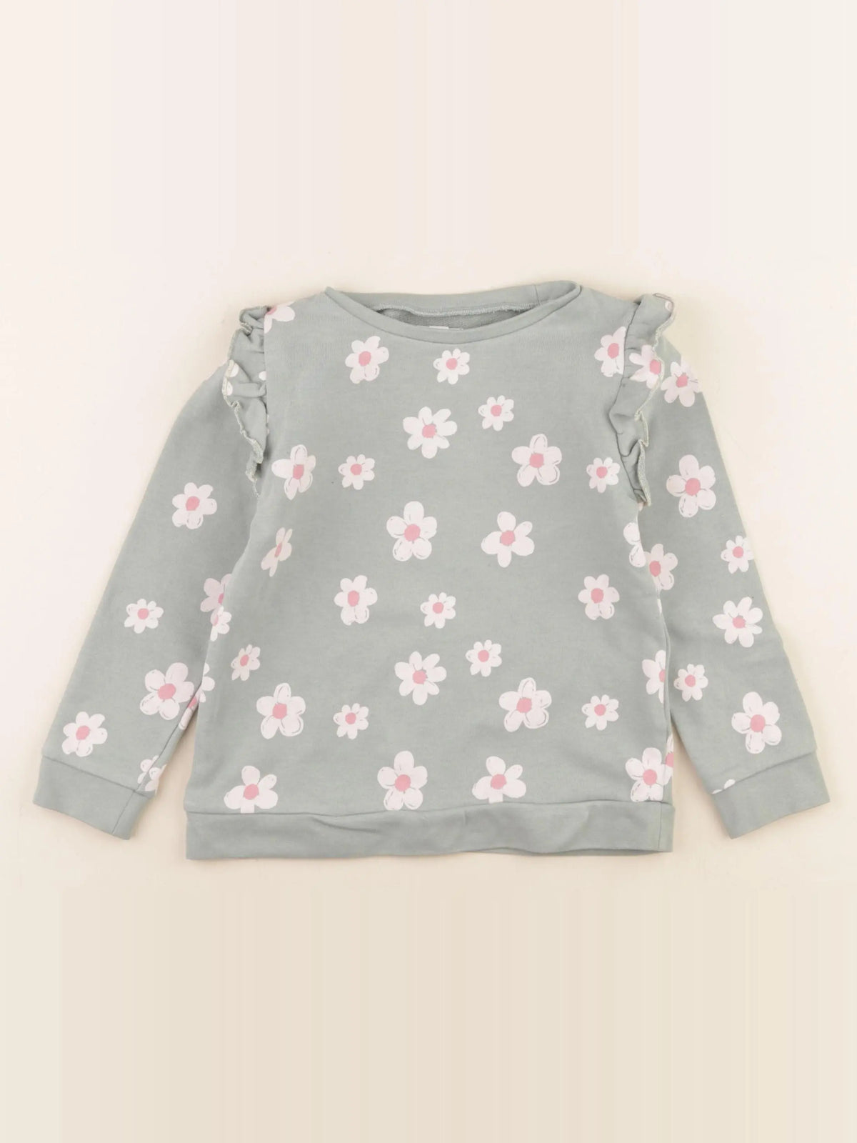 Vertbaudet - sweat vert - 4 ans