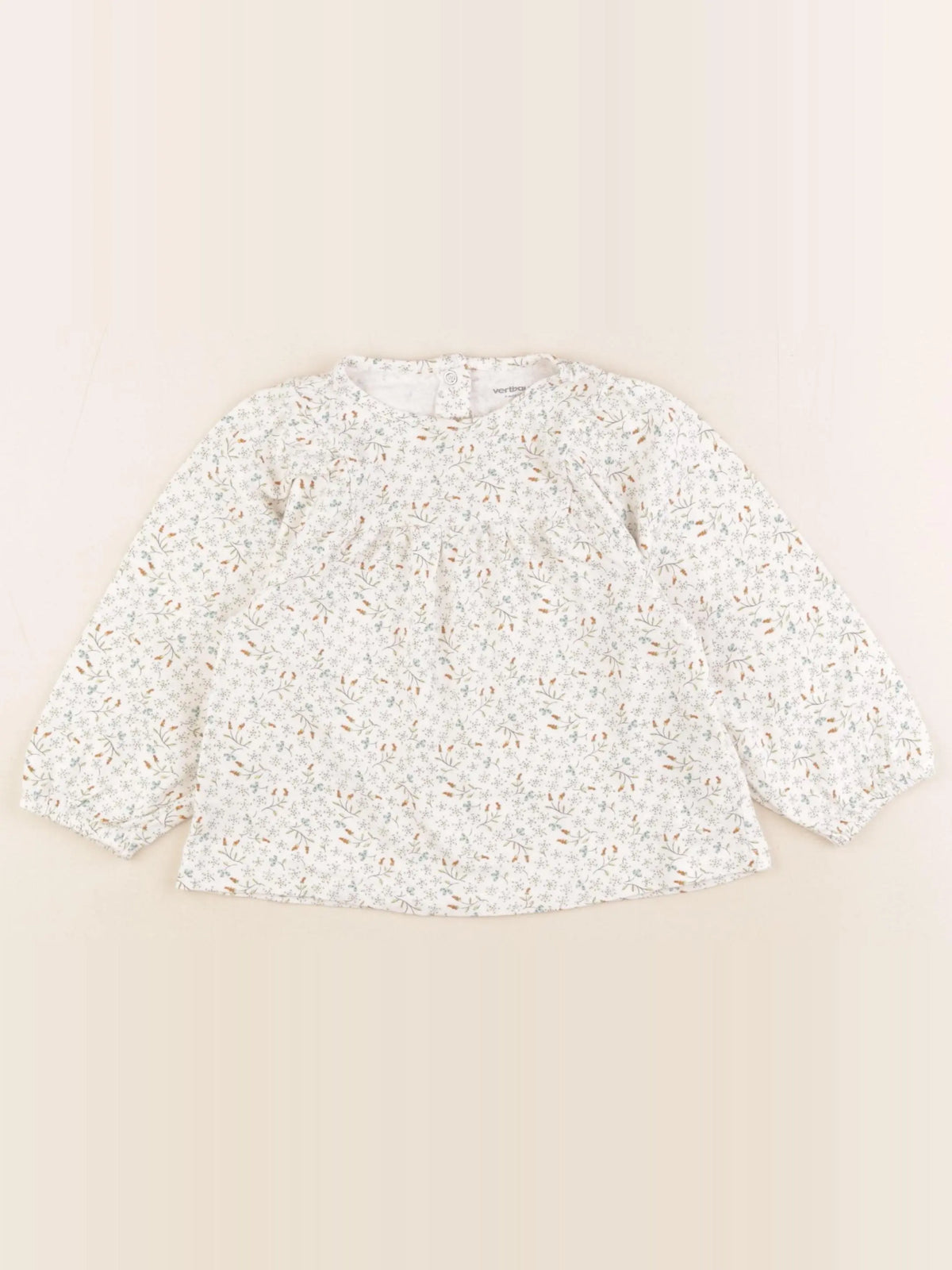 Vertbaudet - tee-shirt beige - 2 ans