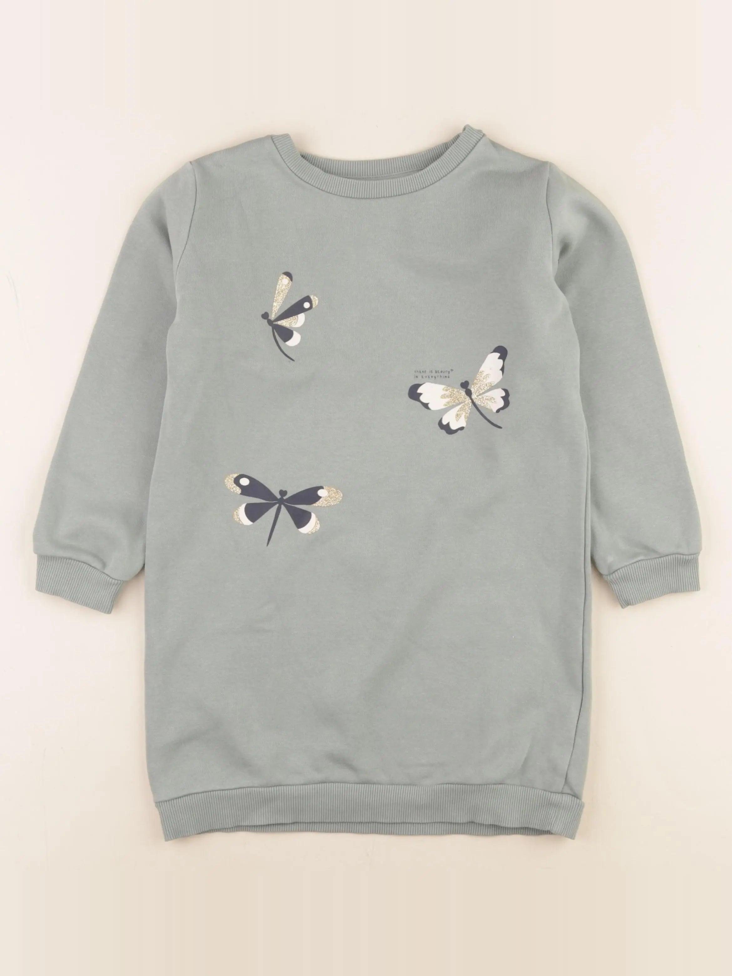 Vertbaudet - robe bleu, or - 5 ans