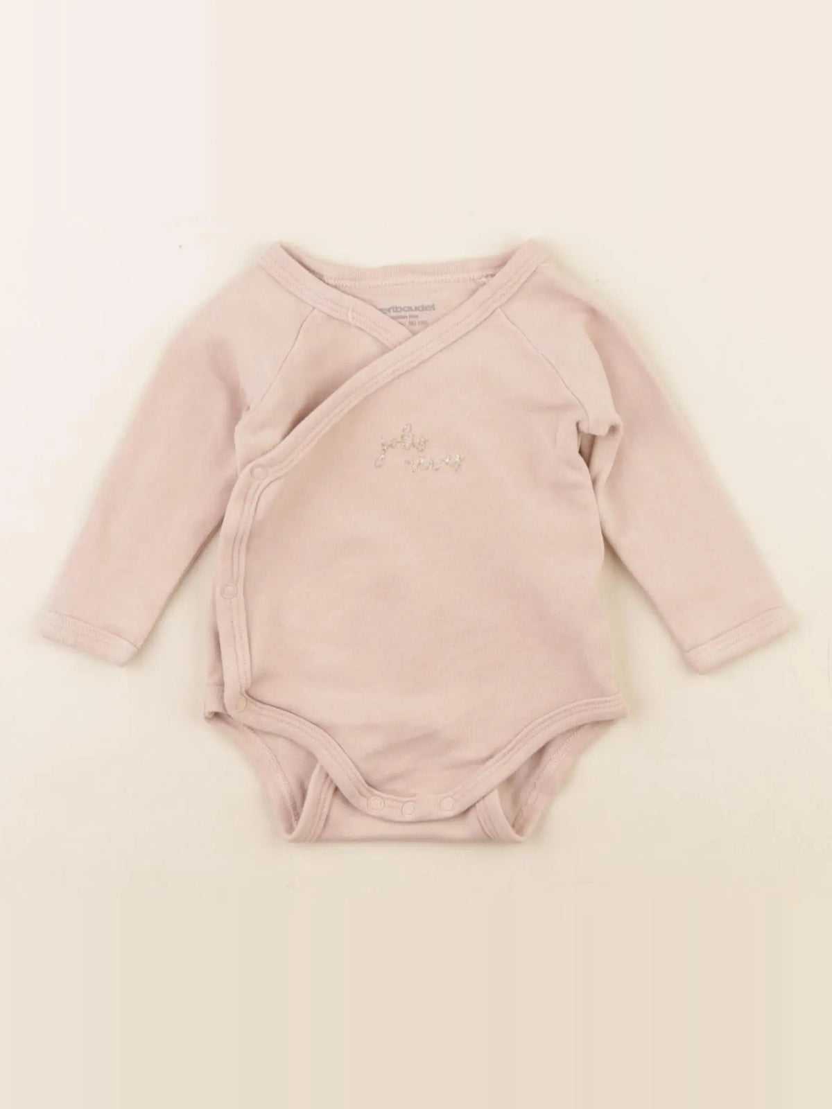 Vertbaudet - body rose, or - 3 mois