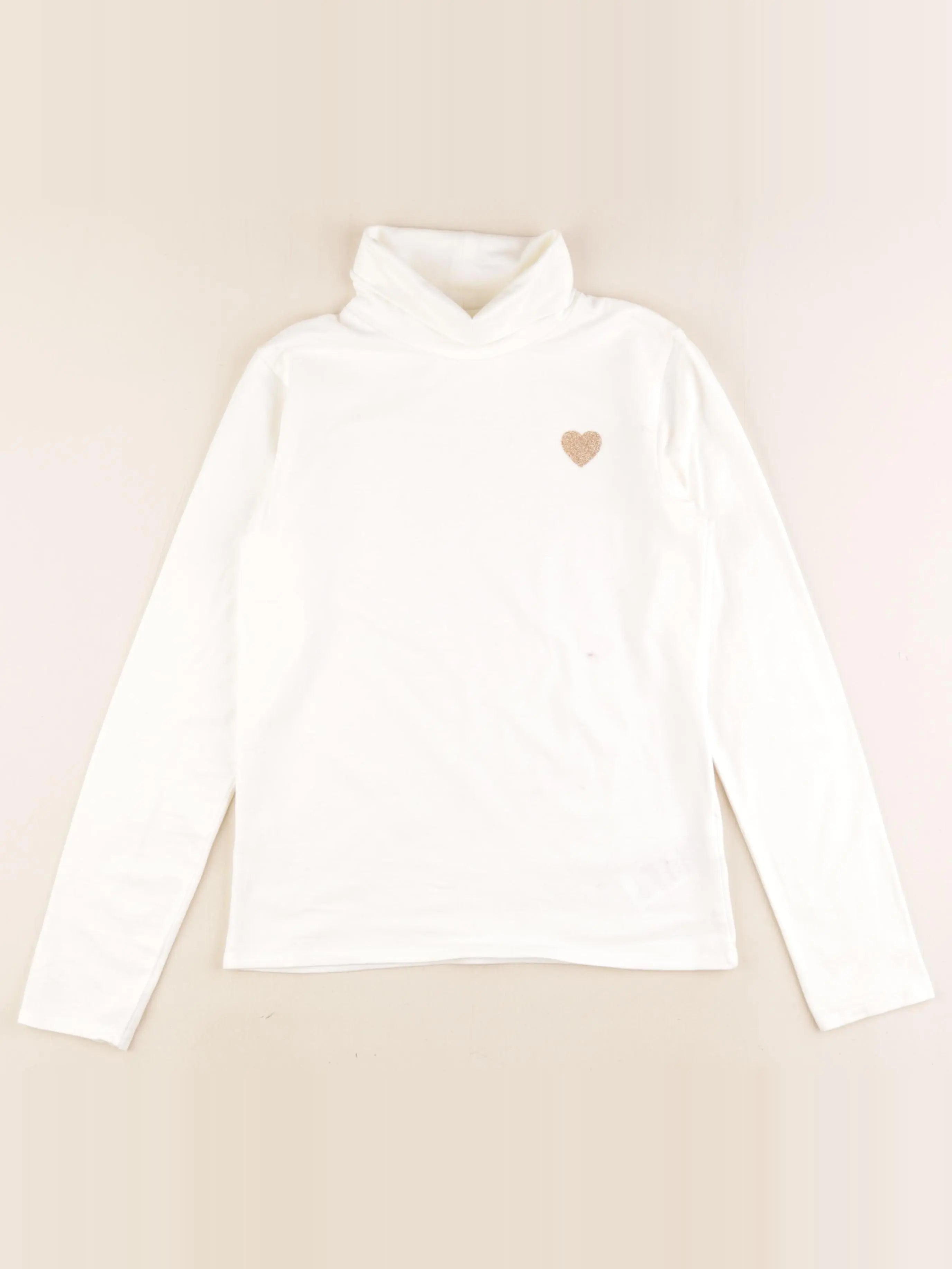 Vertbaudet - sous-pull blanc - 10 ans