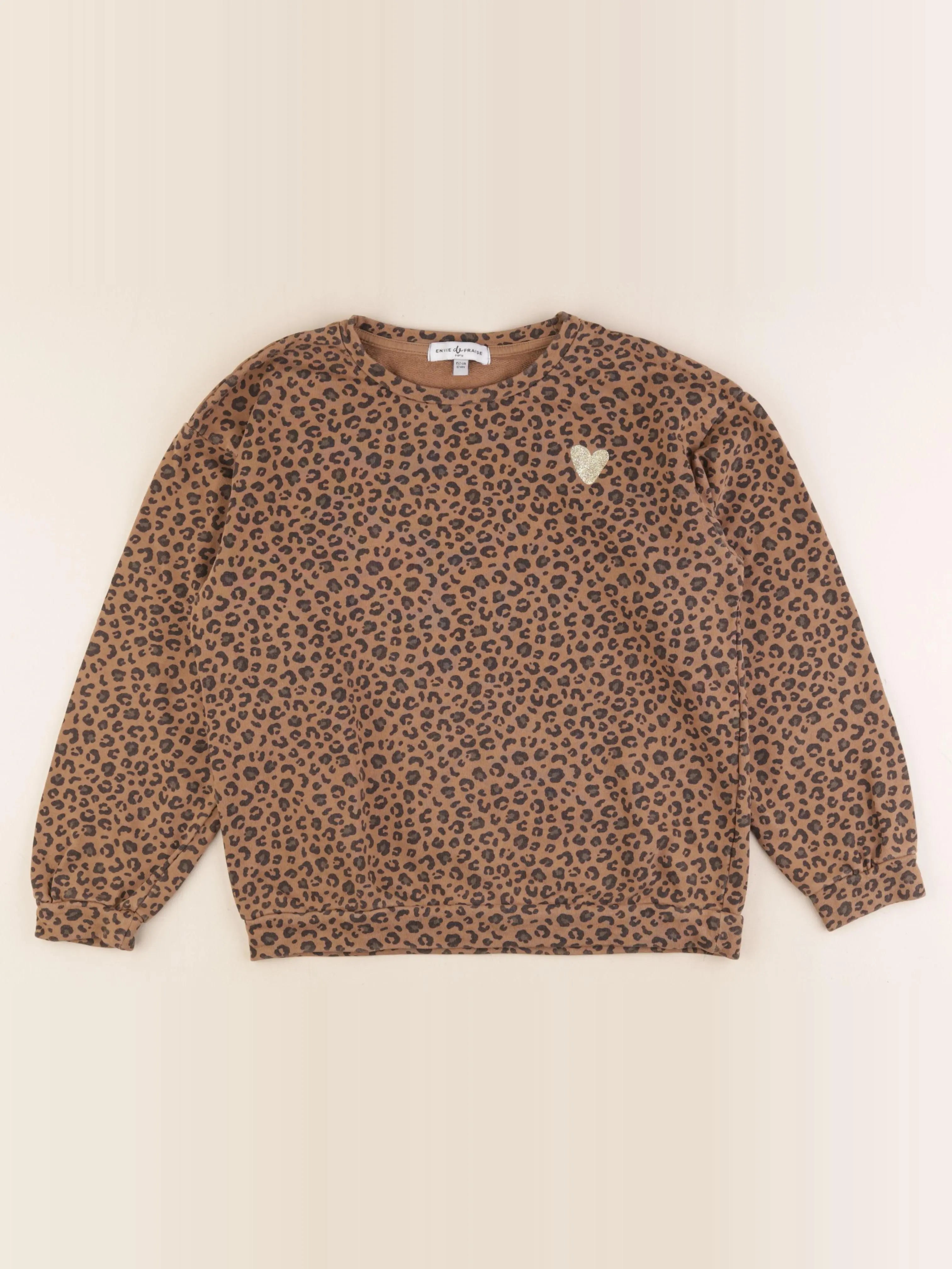 Vertbaudet - sweat marron - 12 ans