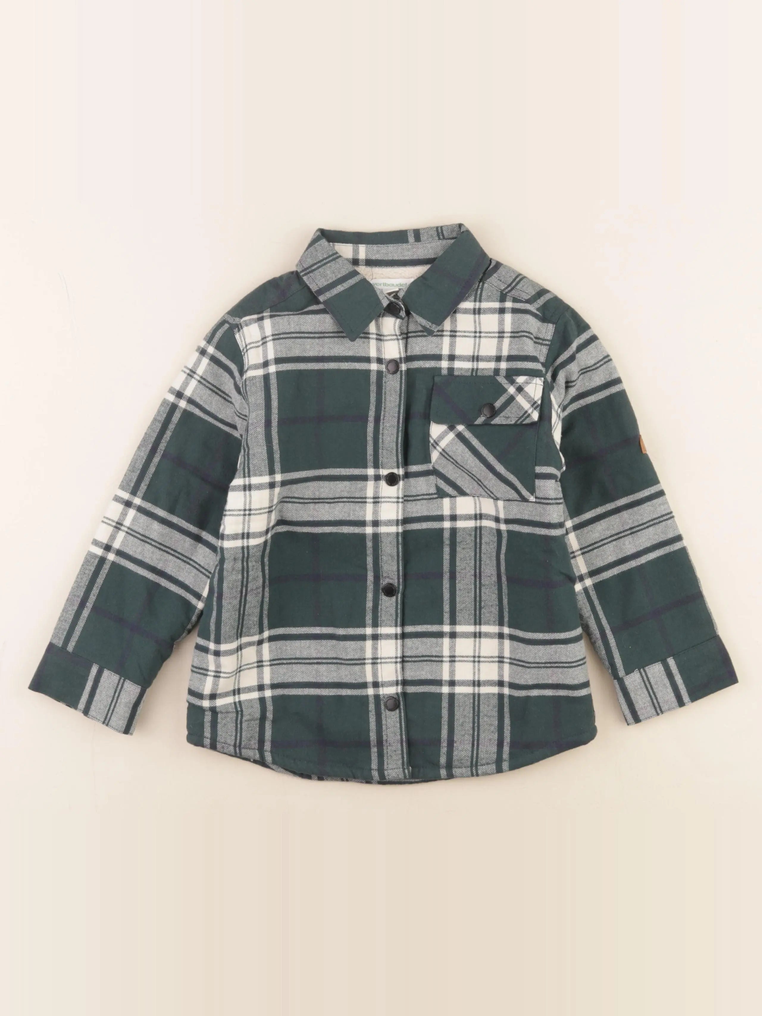 Vertbaudet - chemise vert - 4 ans