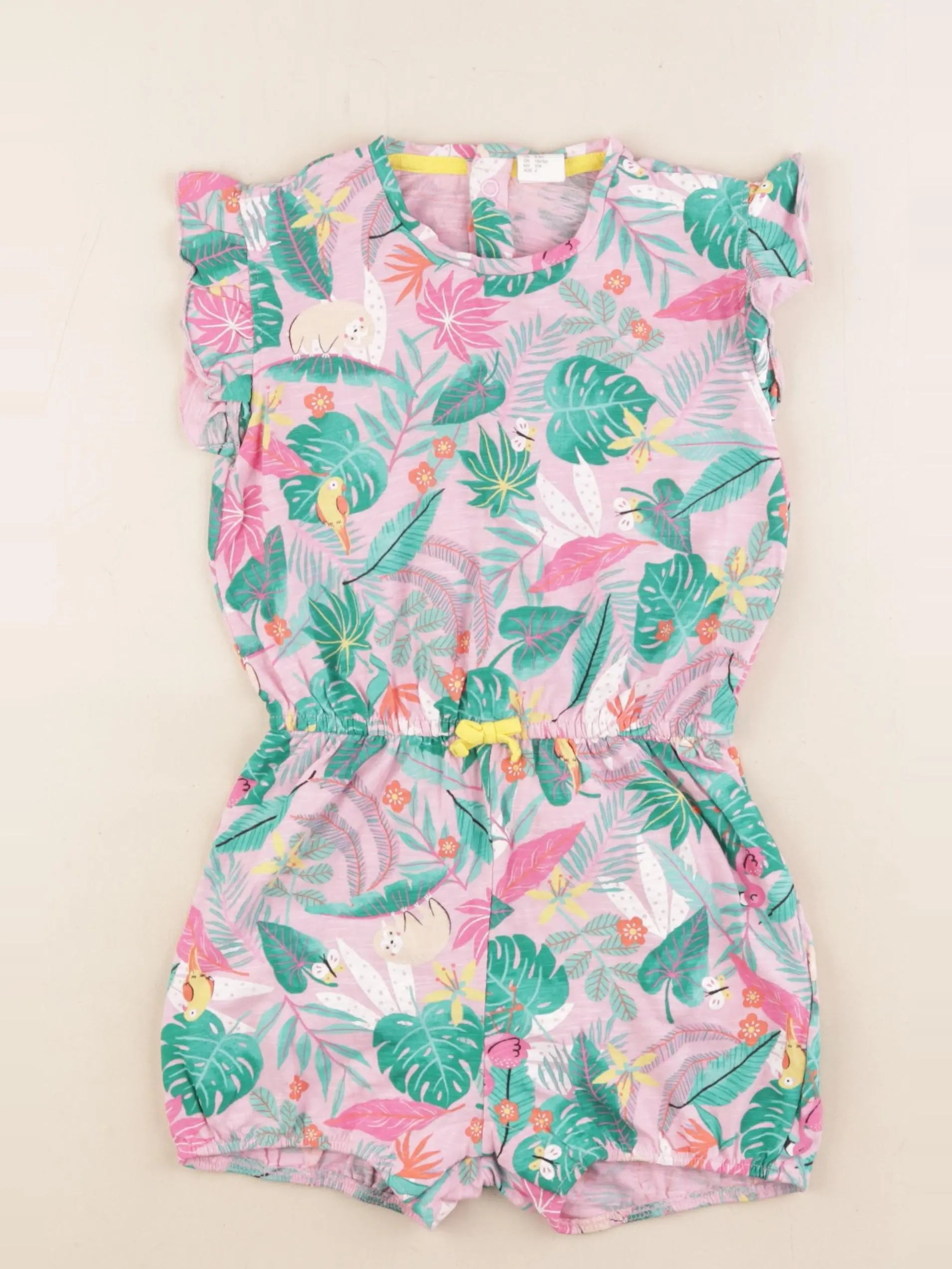 H&M - combinaison rose - 3/4 ans