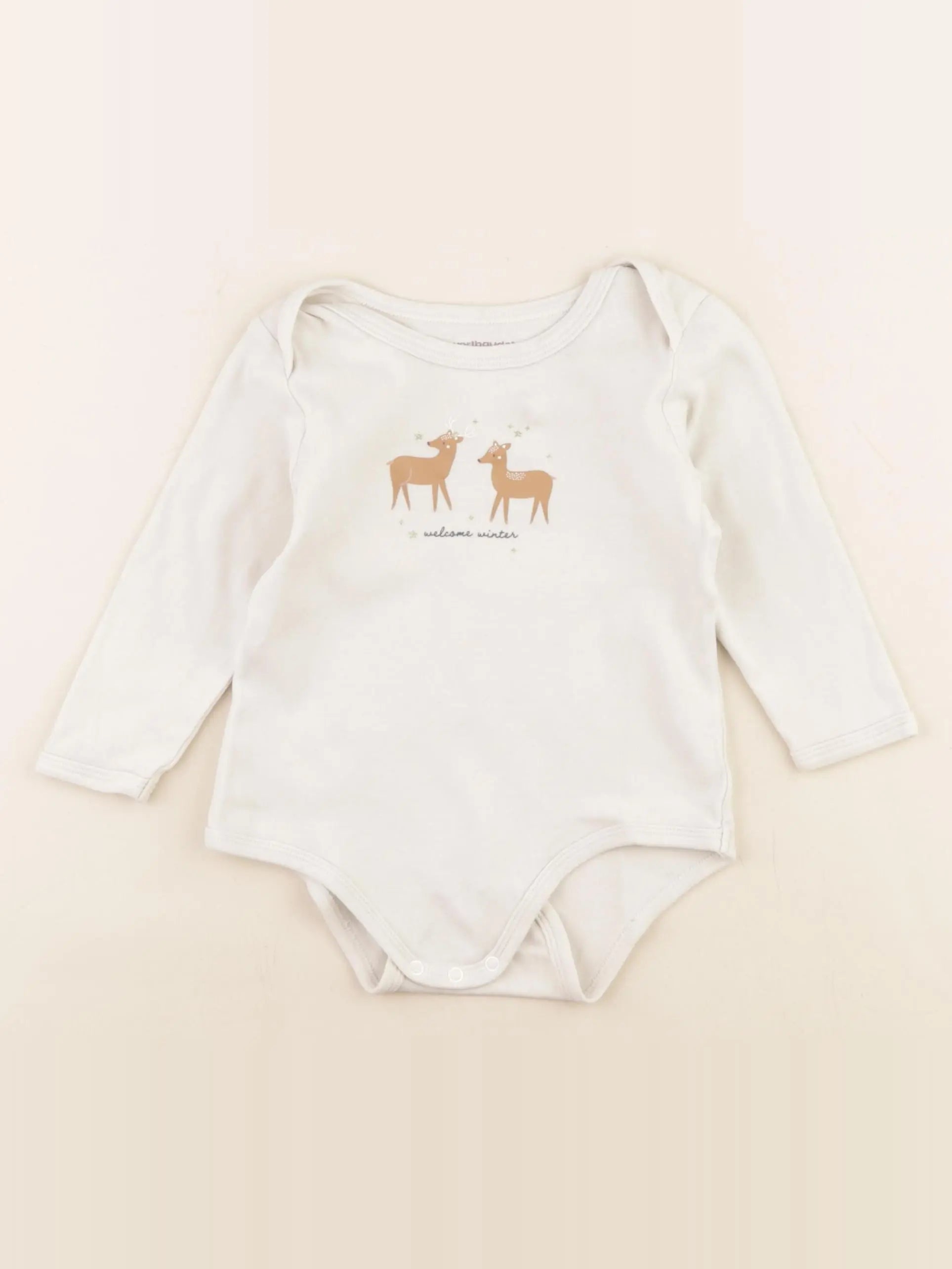 Vertbaudet - body beige - 18 mois