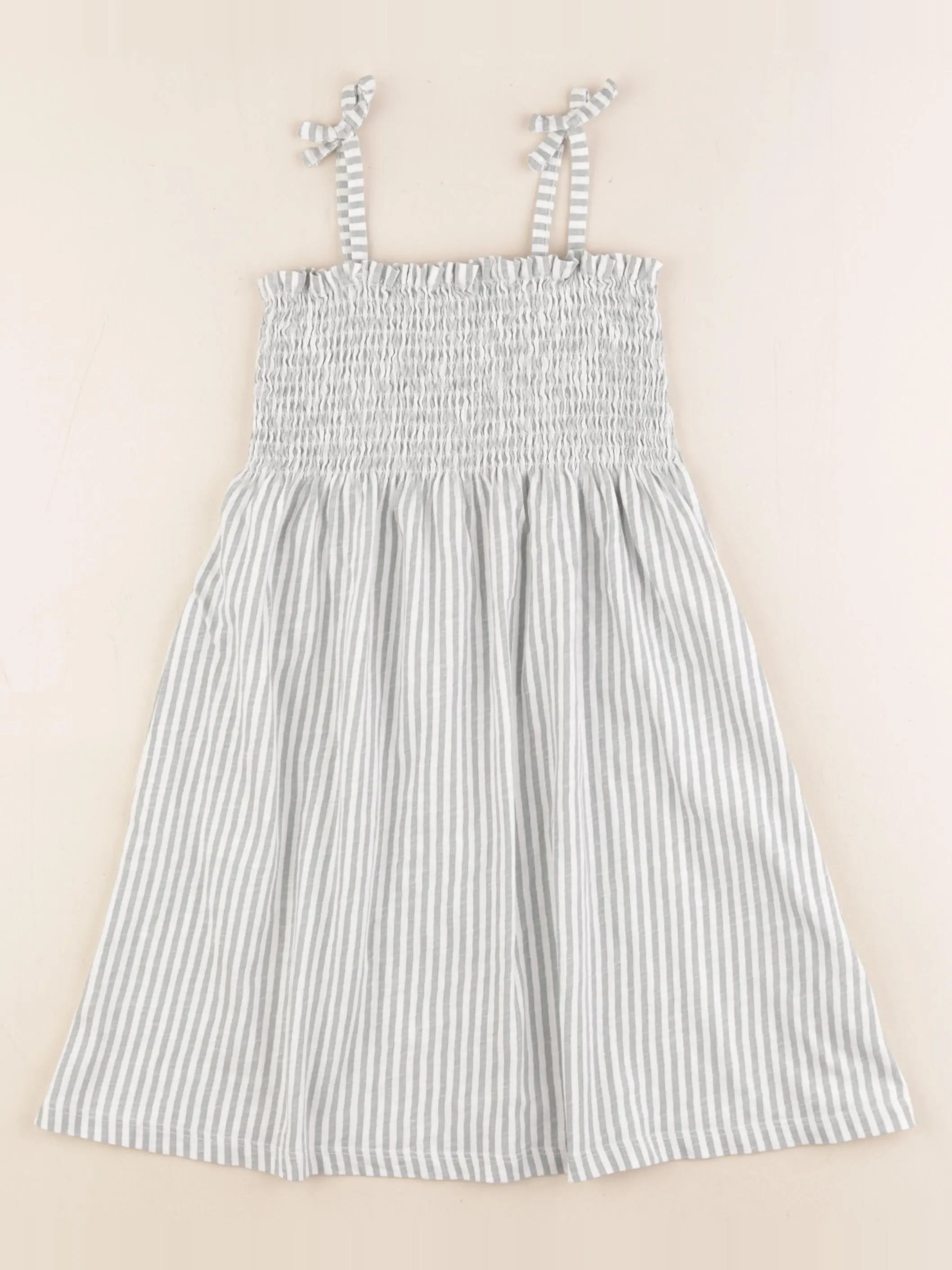 Vertbaudet - robe blanc, vert - 6 ans