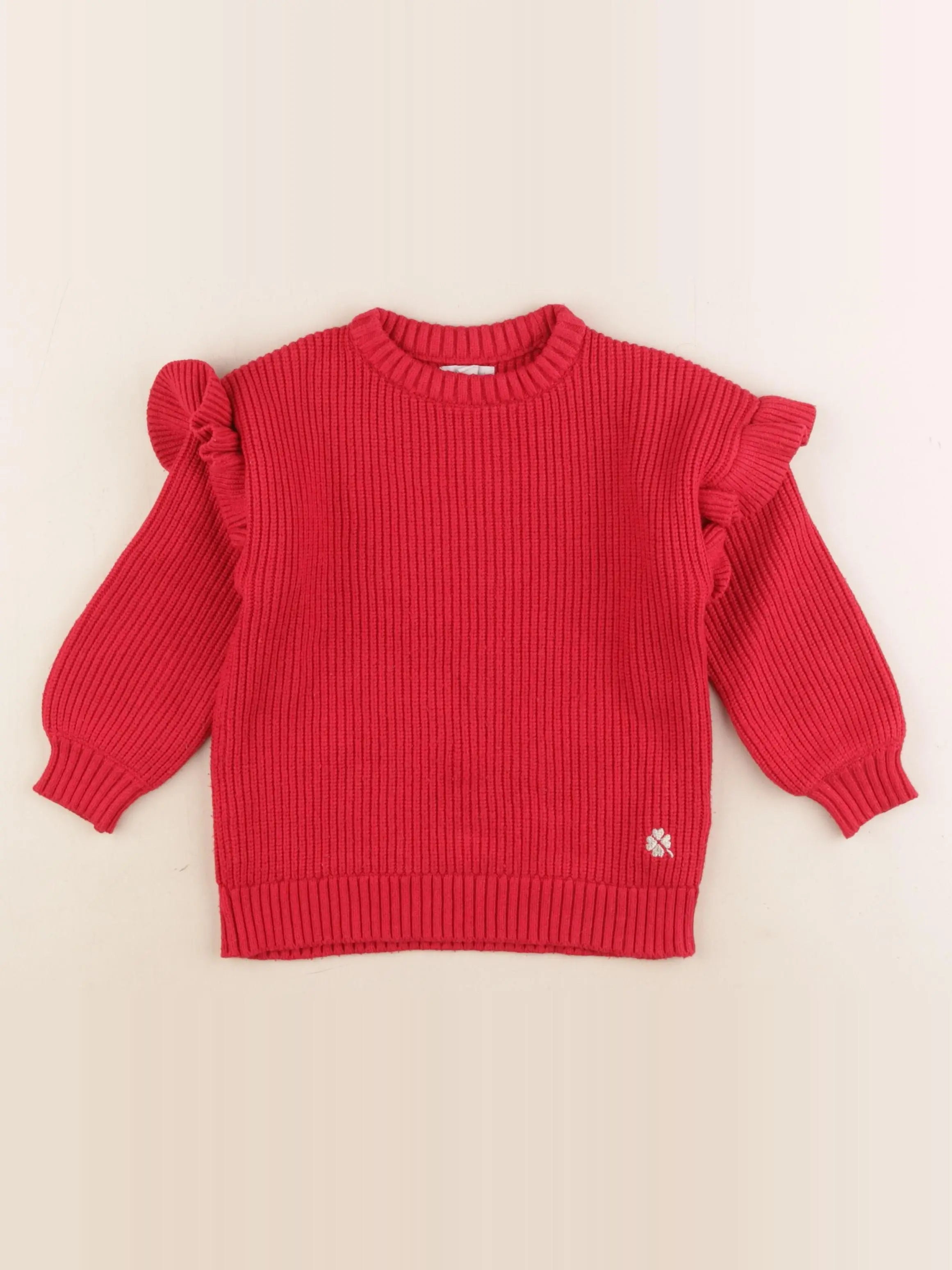 Vertbaudet - pull rouge - 4 ans