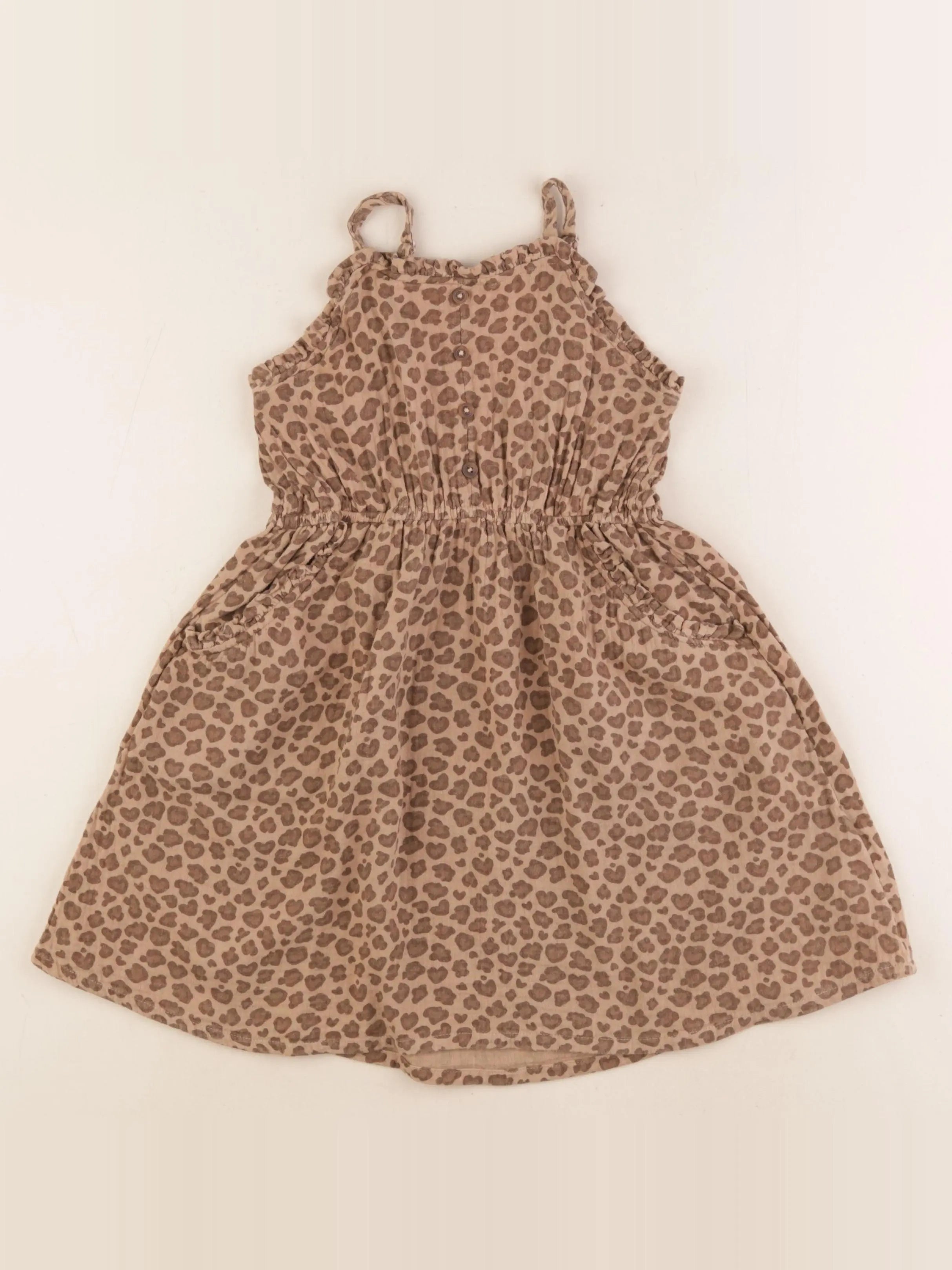 Vertbaudet - robe marron - 6 ans