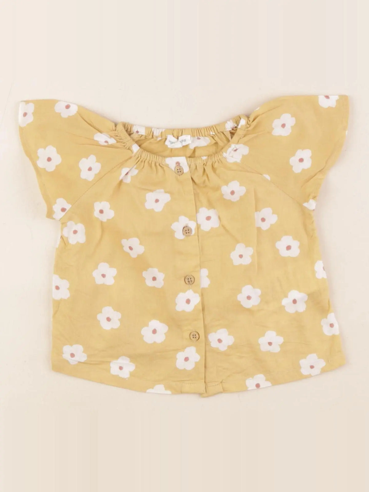 Vertbaudet - blouse jaune - 6 mois