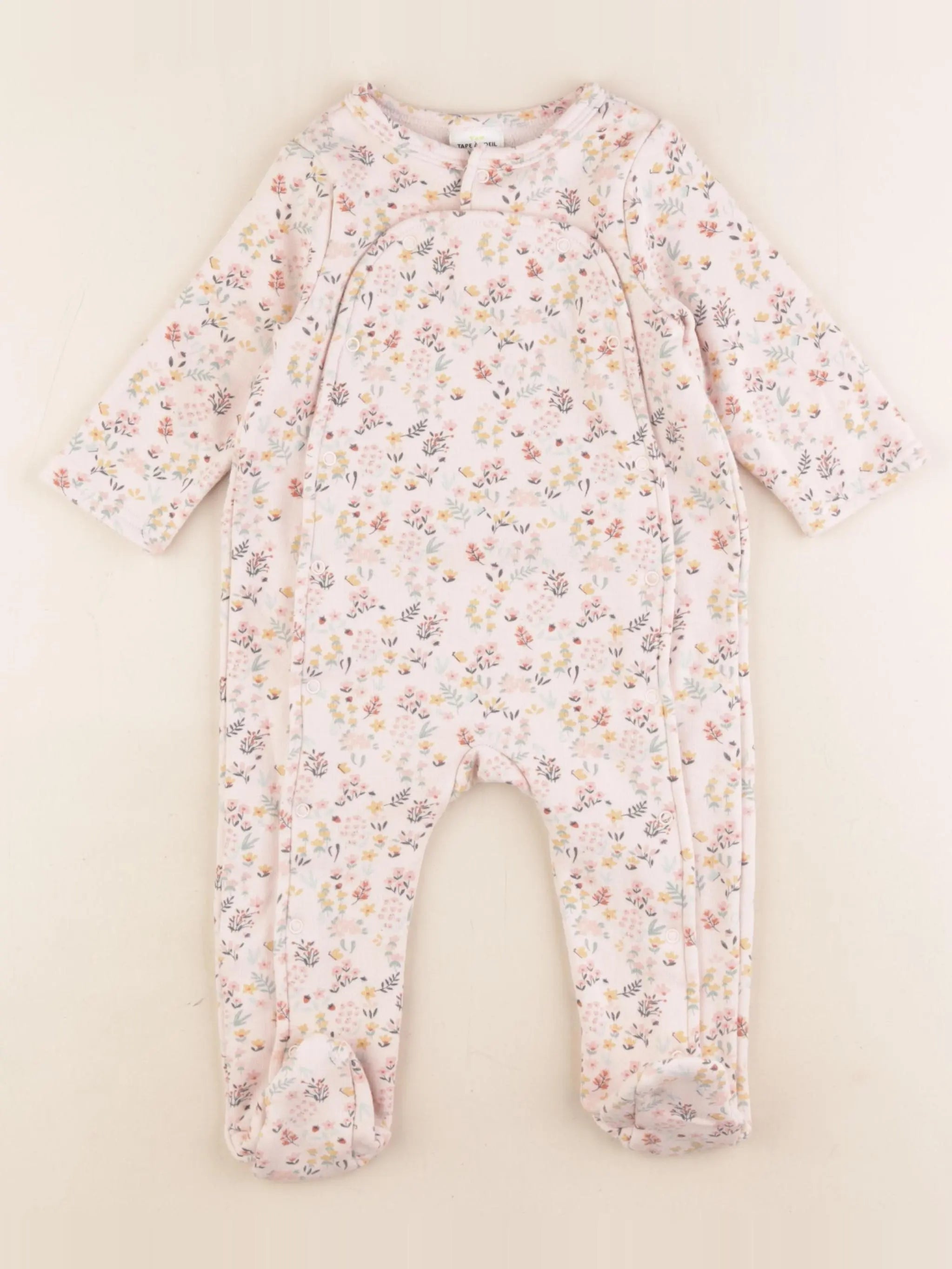 Tape à l'oeil - pyjama coton rose - 12 mois