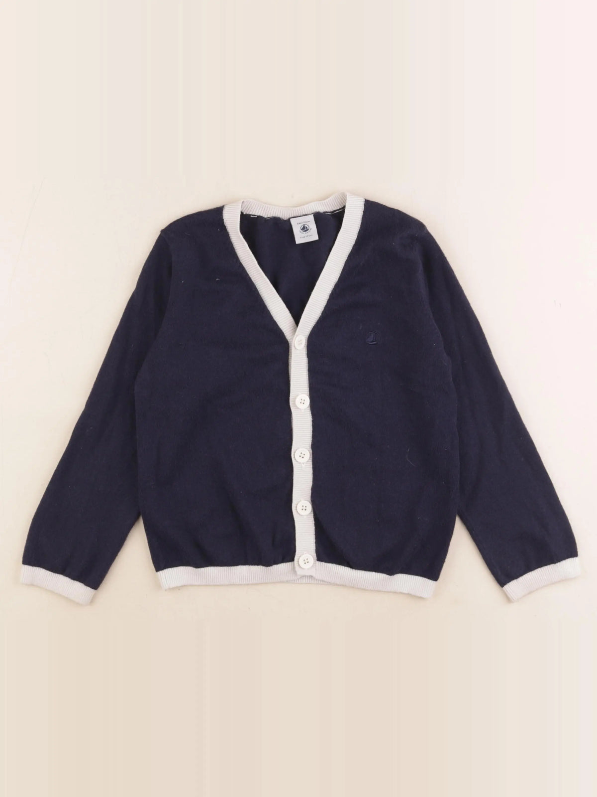Petit Bateau - gilet bleu - 6 ans