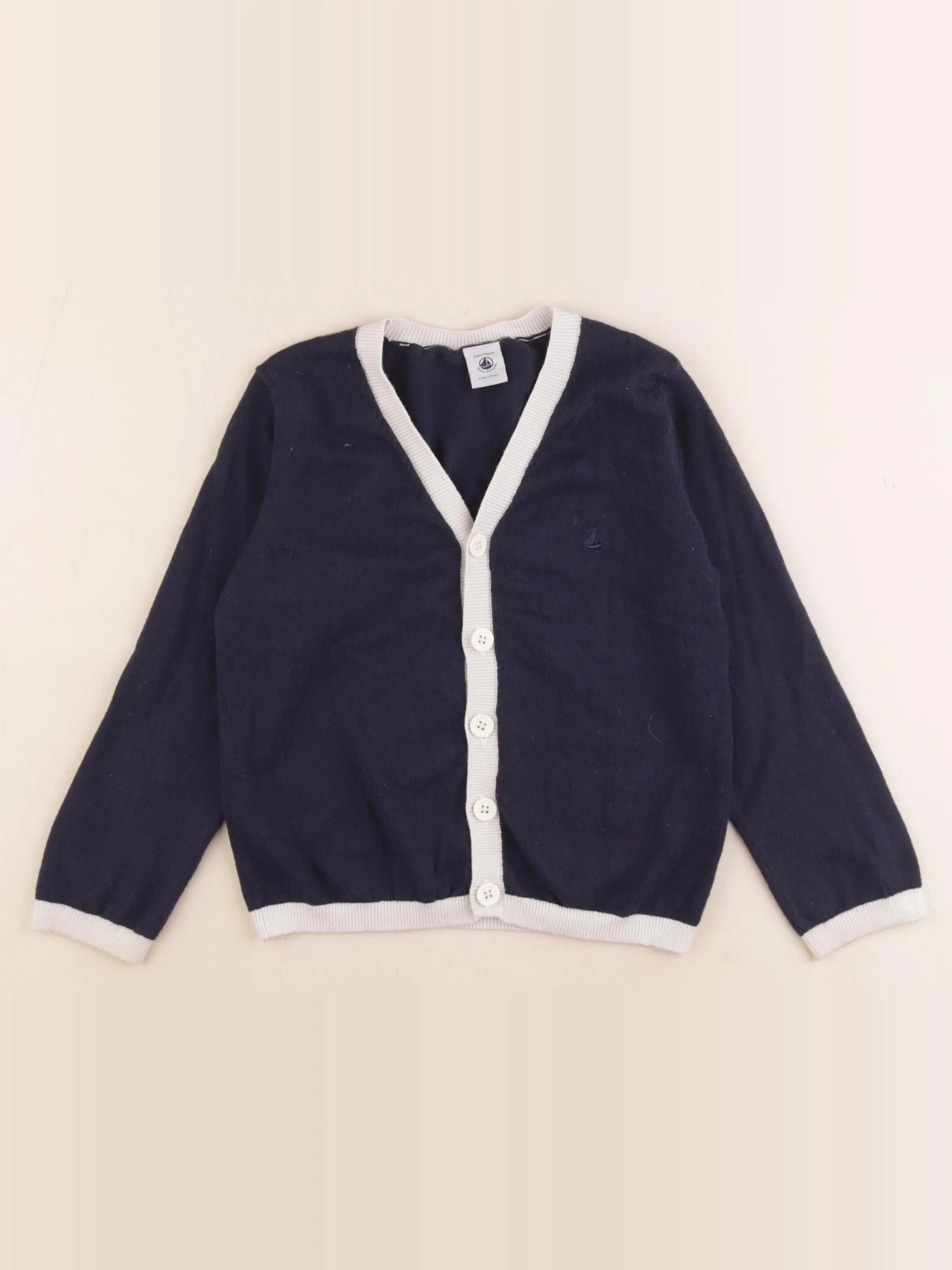 Petit Bateau - gilet bleu - 6 ans