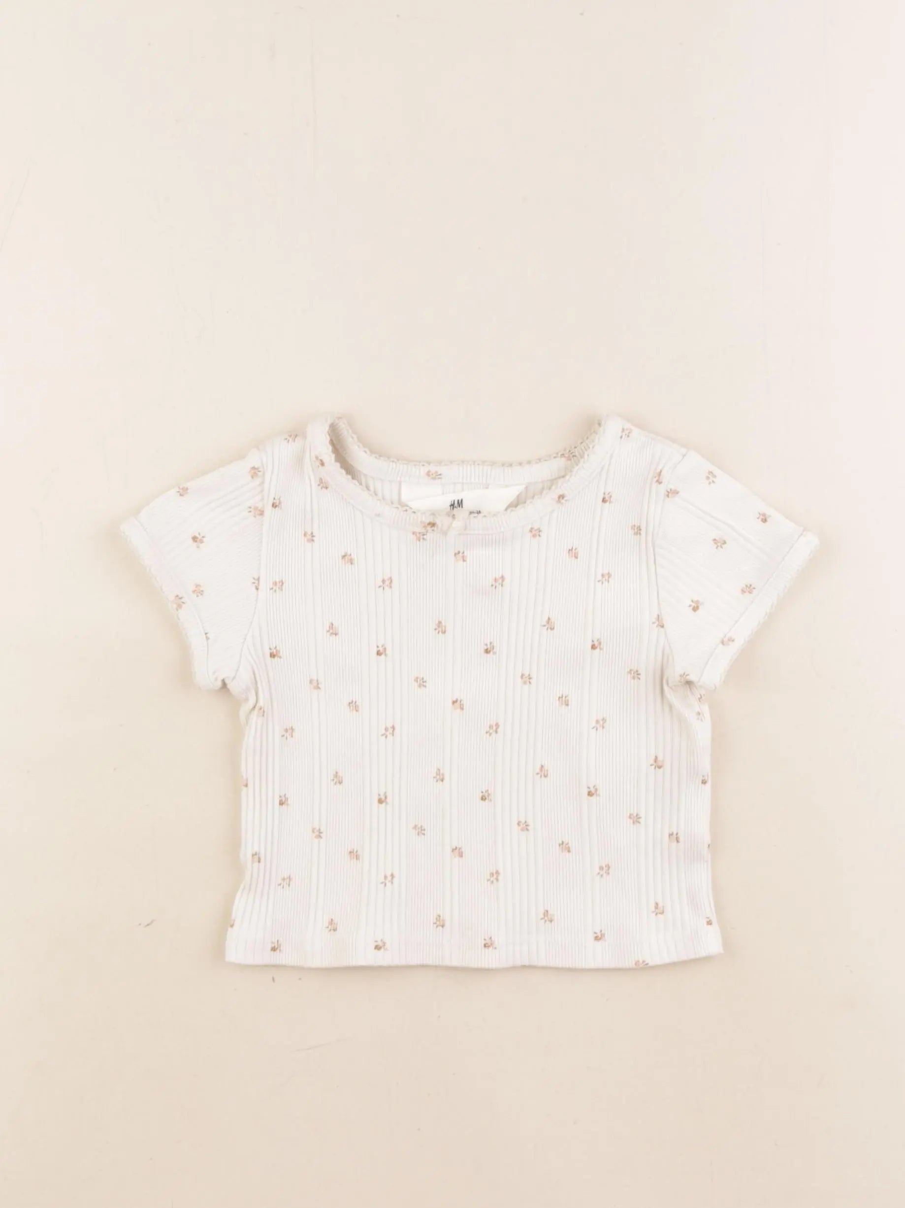 H&M - tee-shirt beige - 18/24 mois