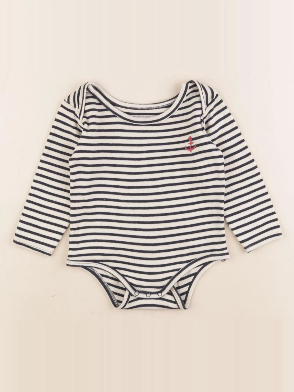 Vertbaudet - body bleu, beige - 36 mois