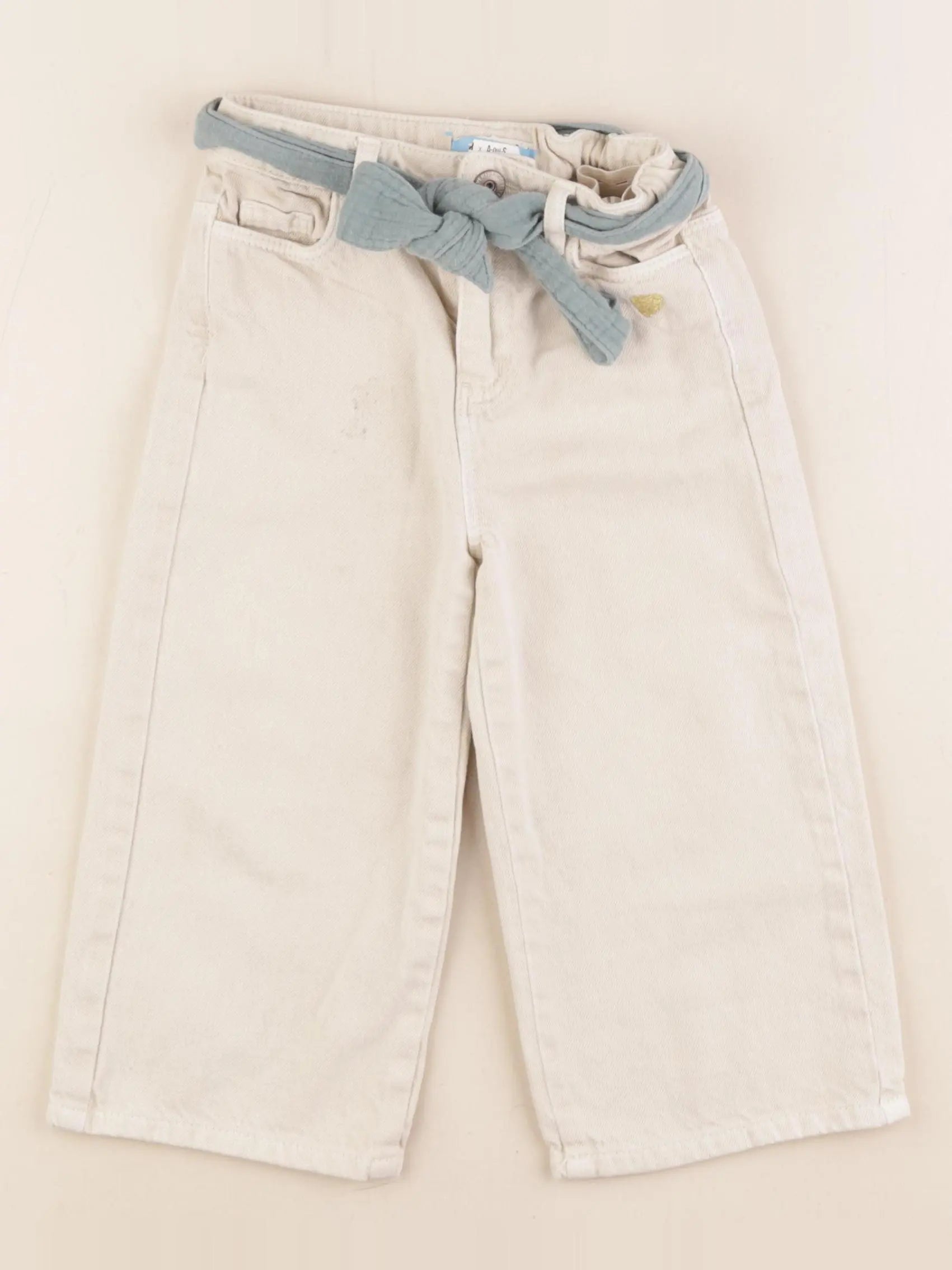Vertbaudet - jean beige - 4 ans
